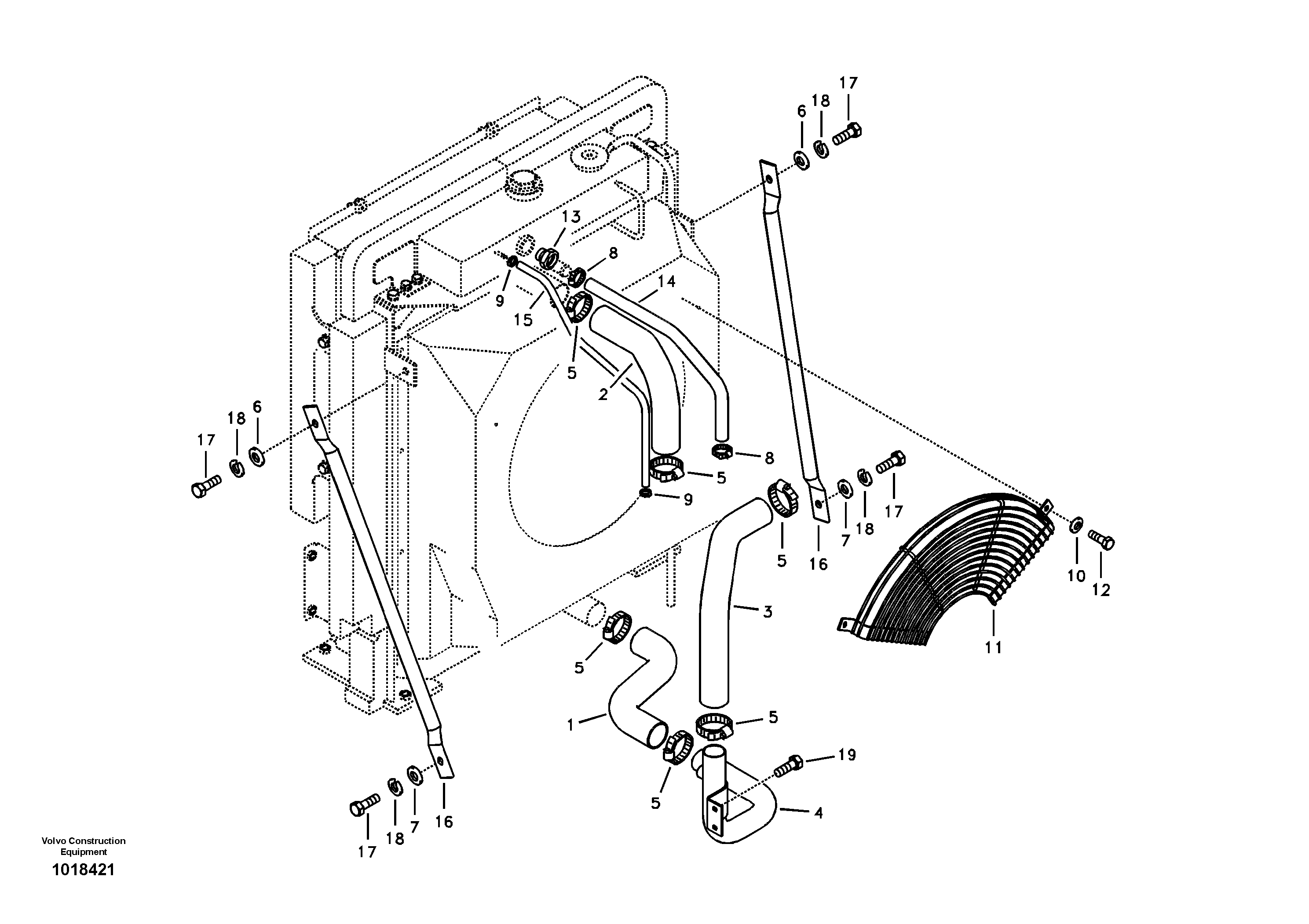 Cooling system — volvo parts diagram