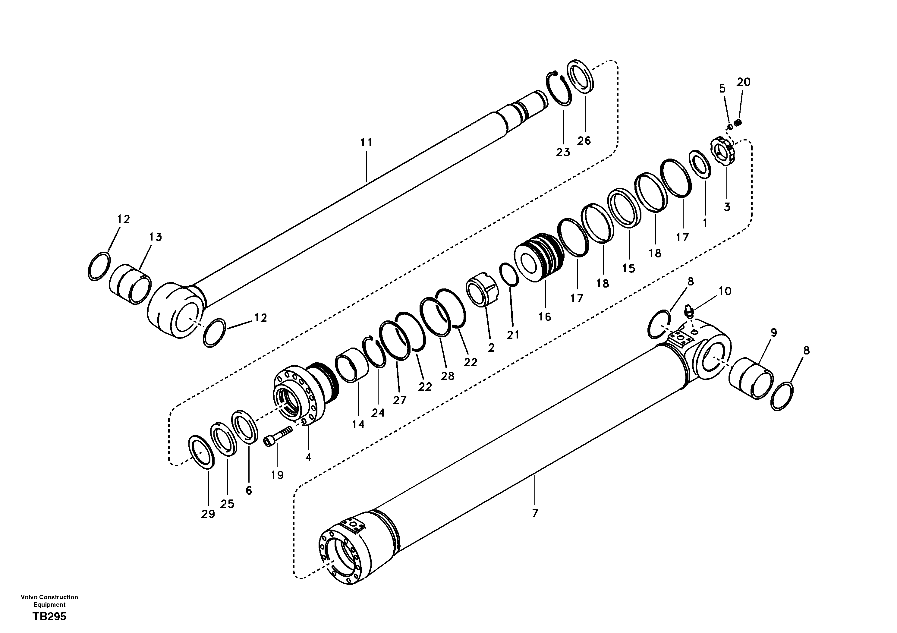 Boom cylinder — volvo parts diagram