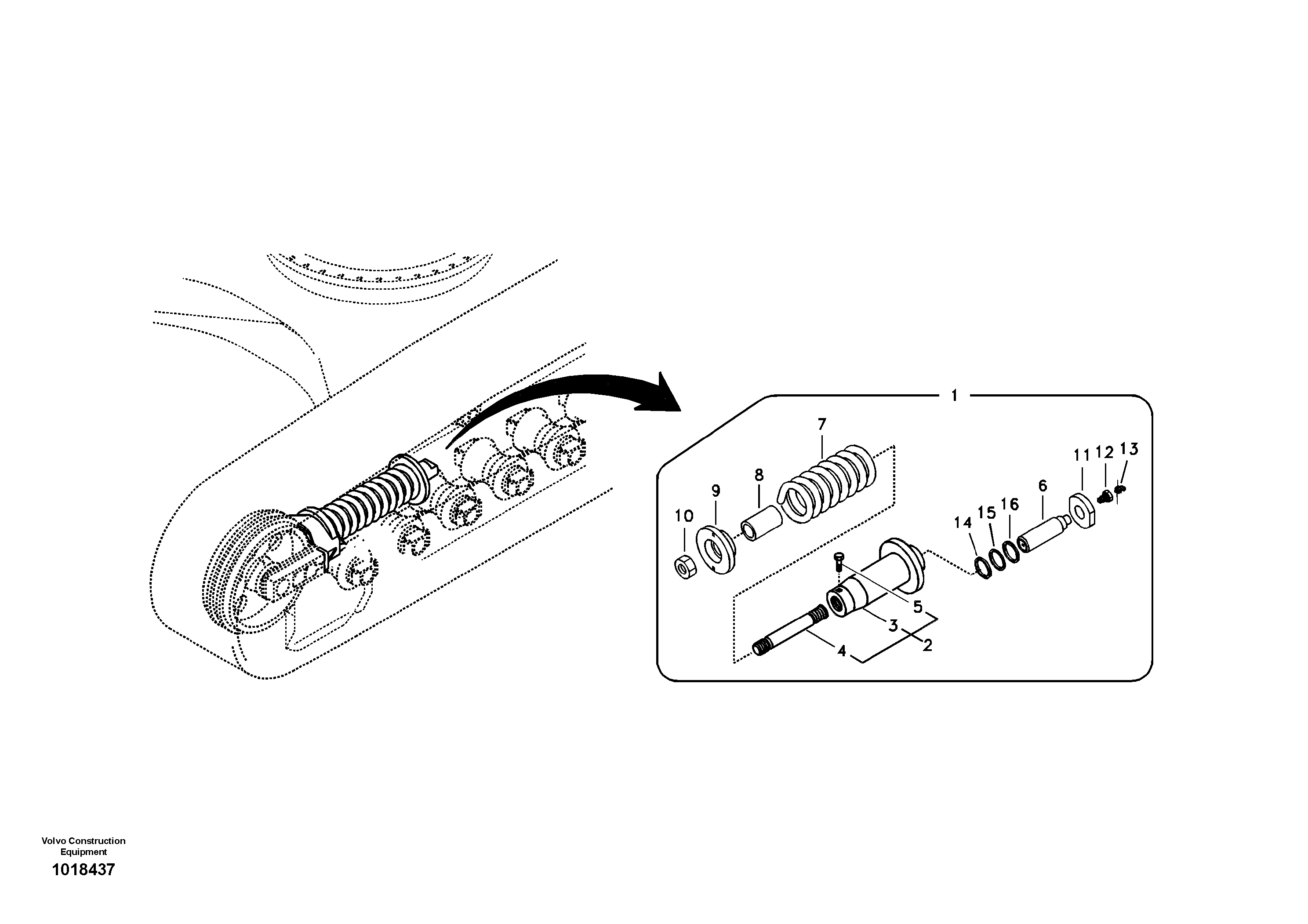 Undercarriage, spring package — volvo parts diagram