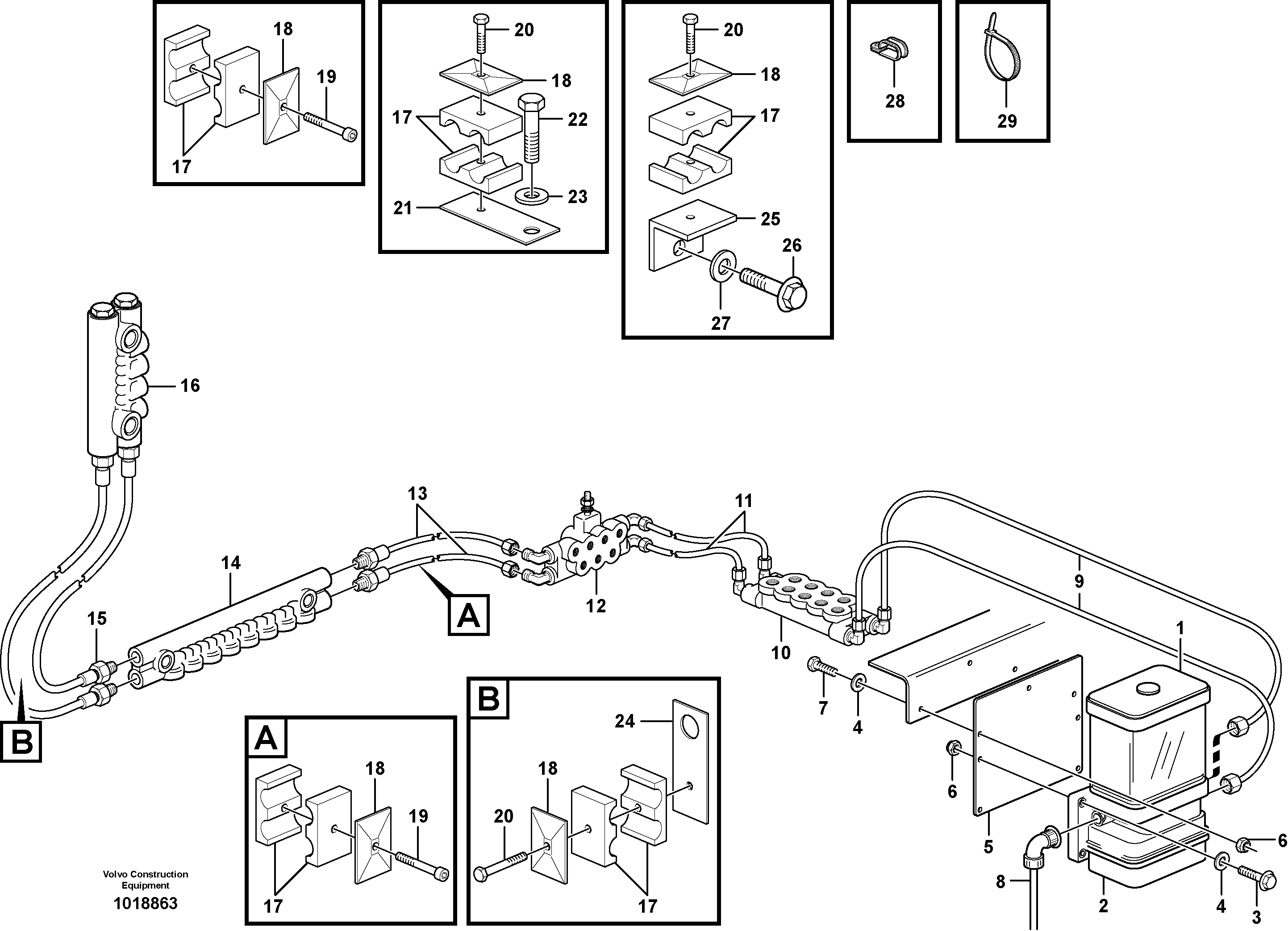 Central lubrication.  82629, 80928 — volvo parts diagram