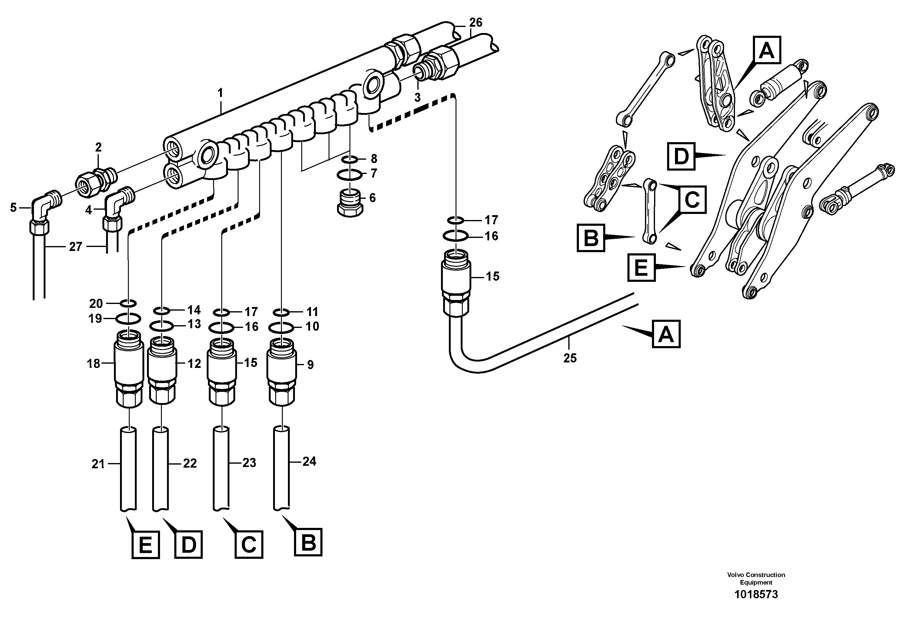 Distribution block, B3  82629, 80928 — volvo parts diagram