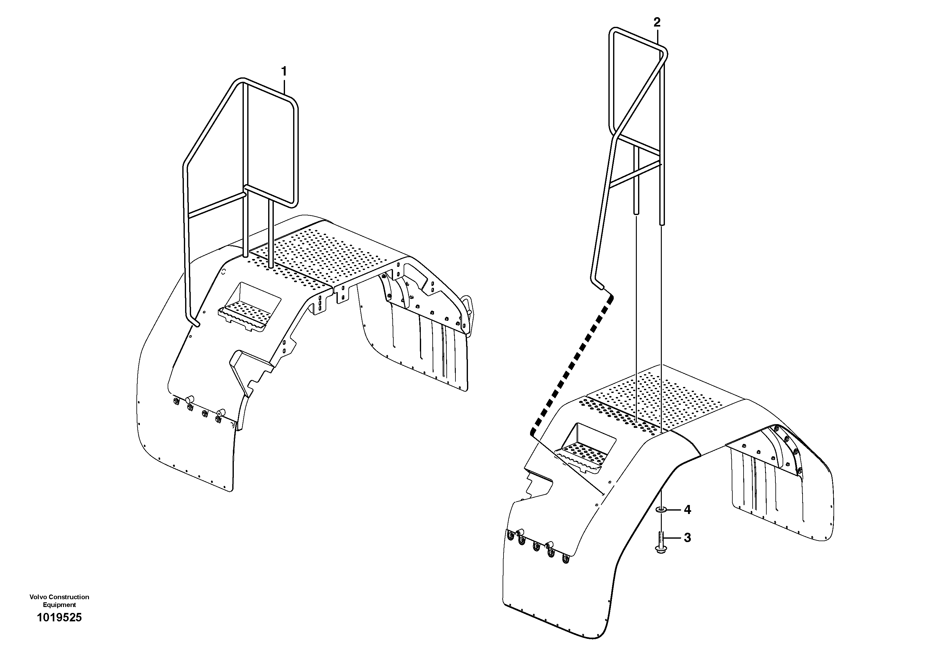 Handrail  82528 — volvo parts diagram