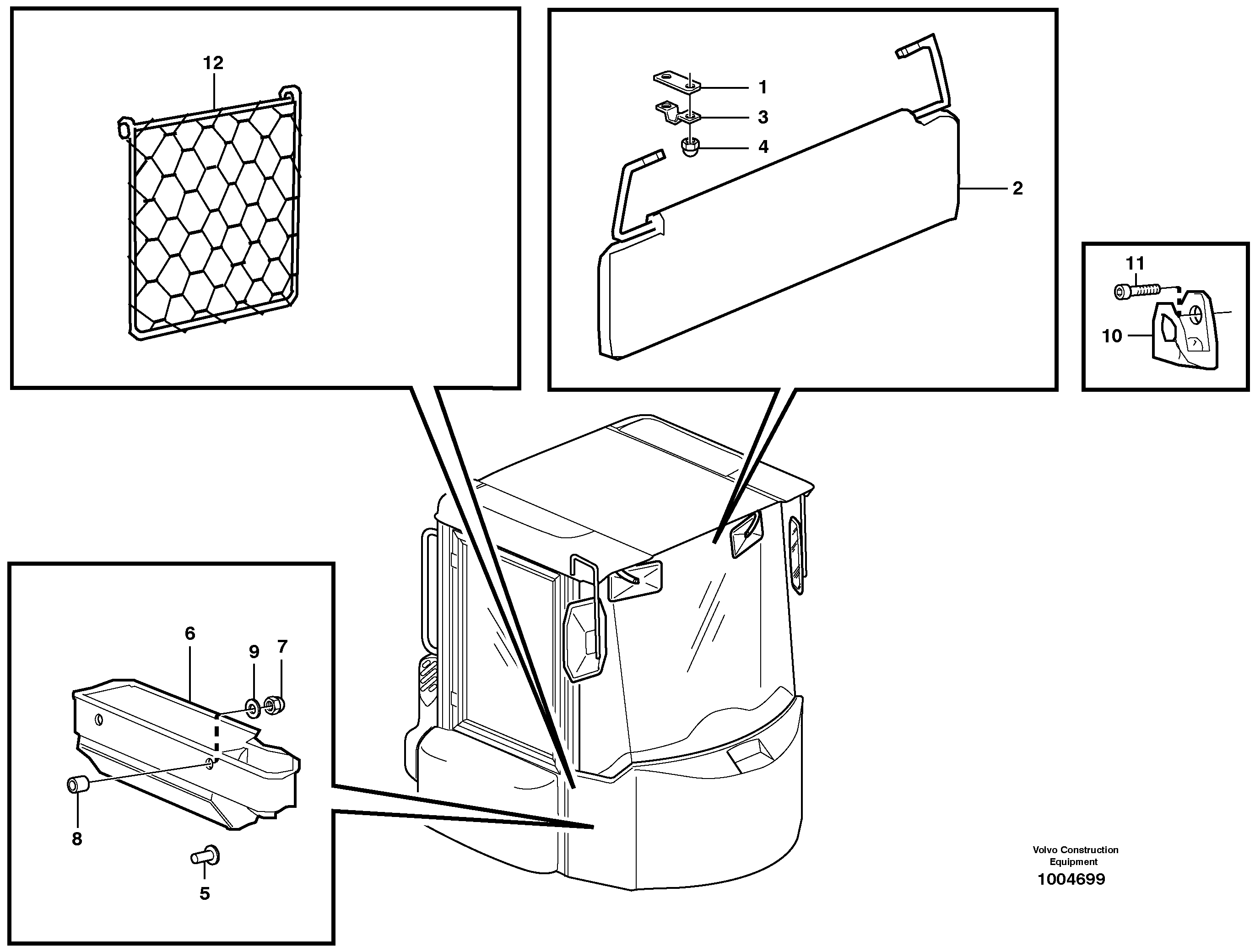 Interior components — volvo parts diagram