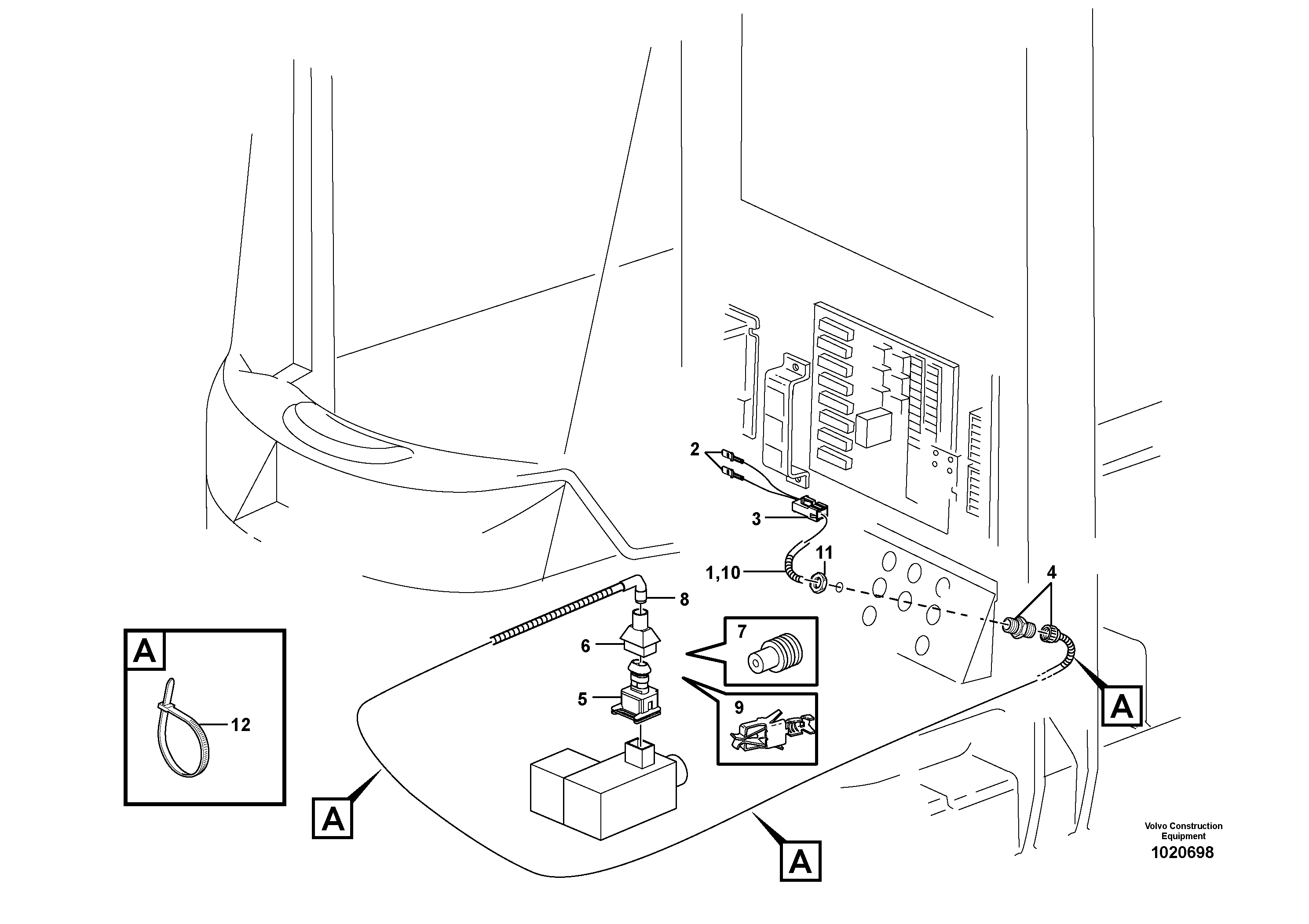 Cable harness, high altitude version  82802 — volvo parts diagram