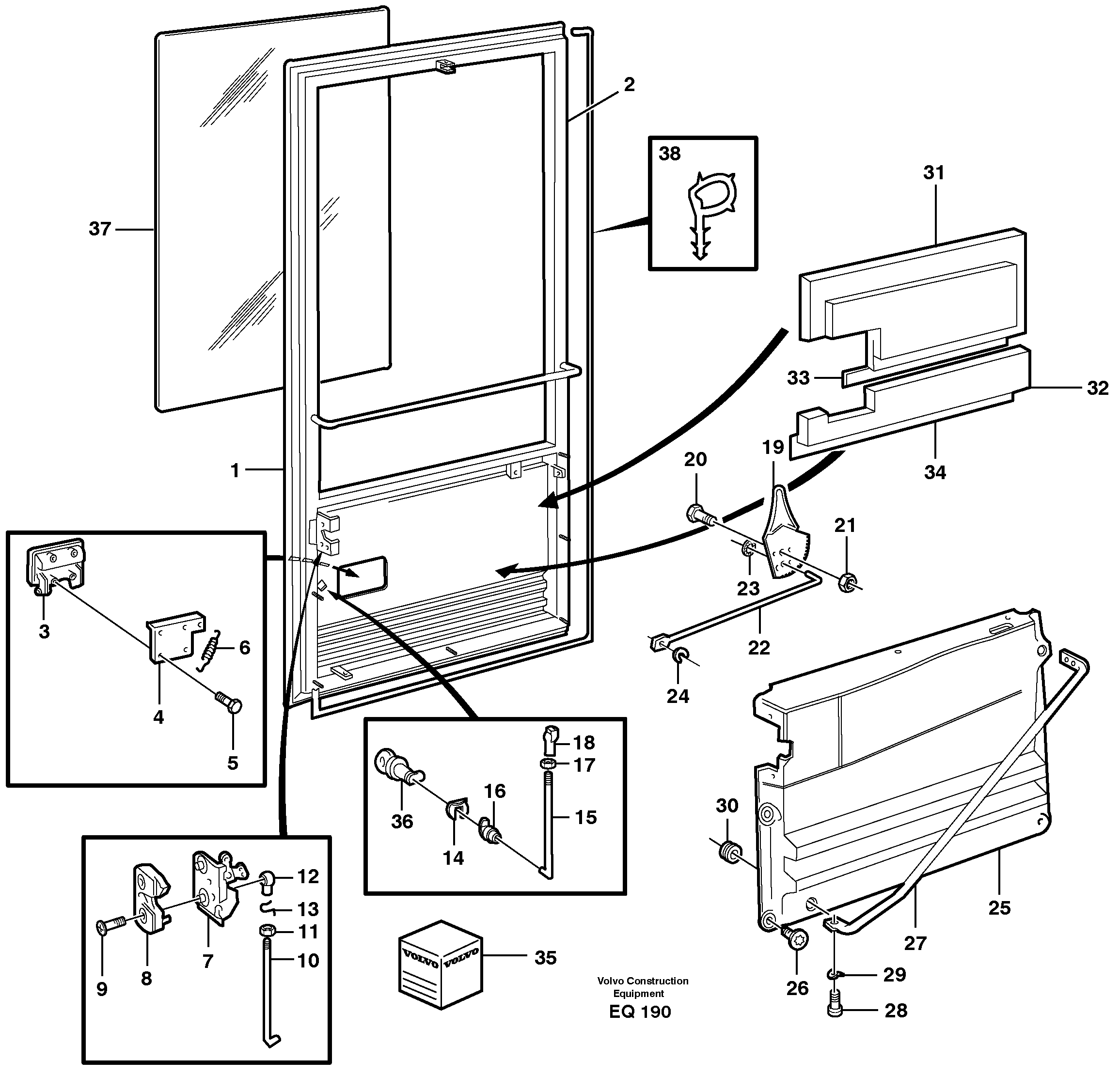 Door — volvo parts diagram