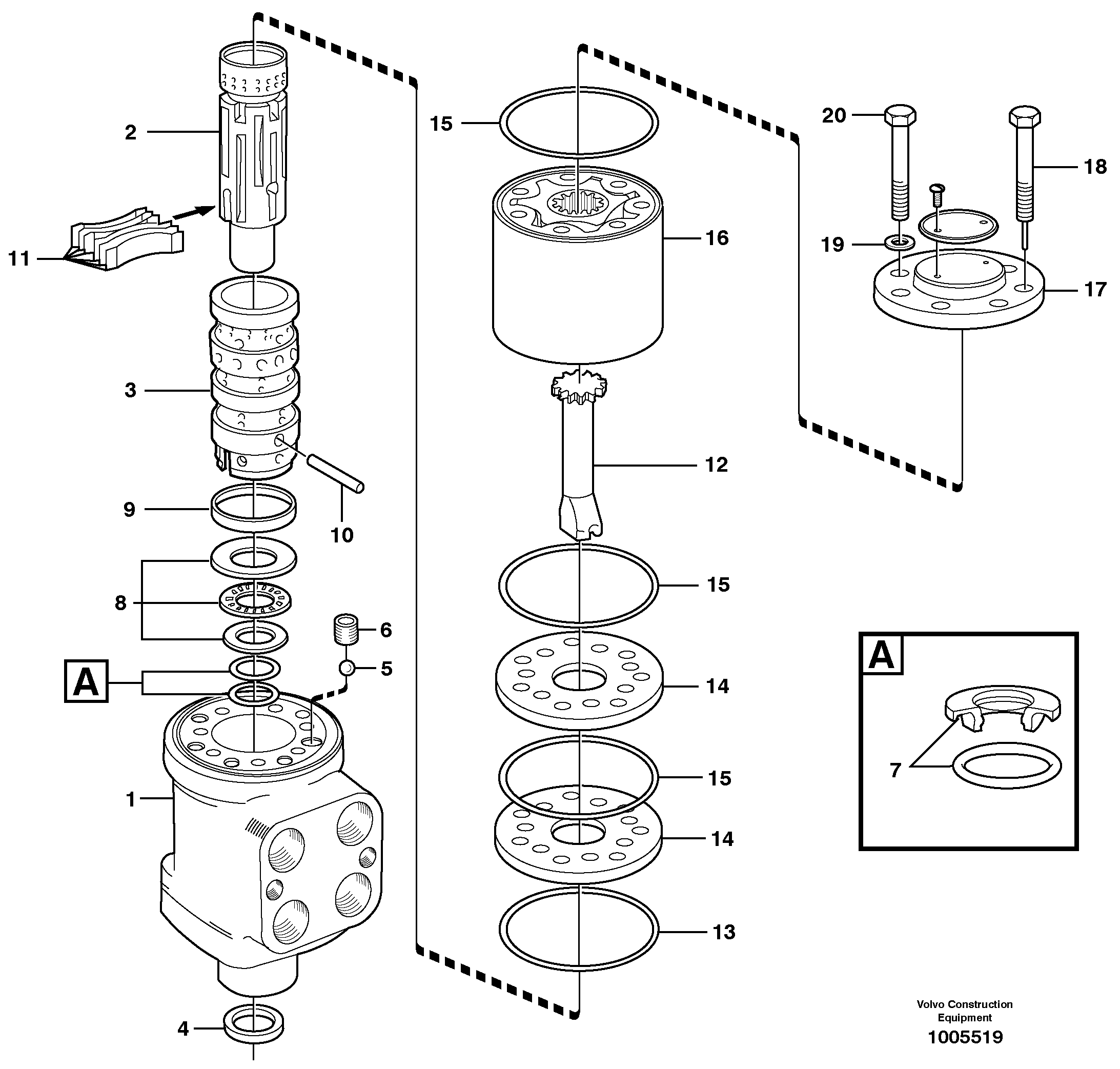 Steering unit — volvo parts diagram