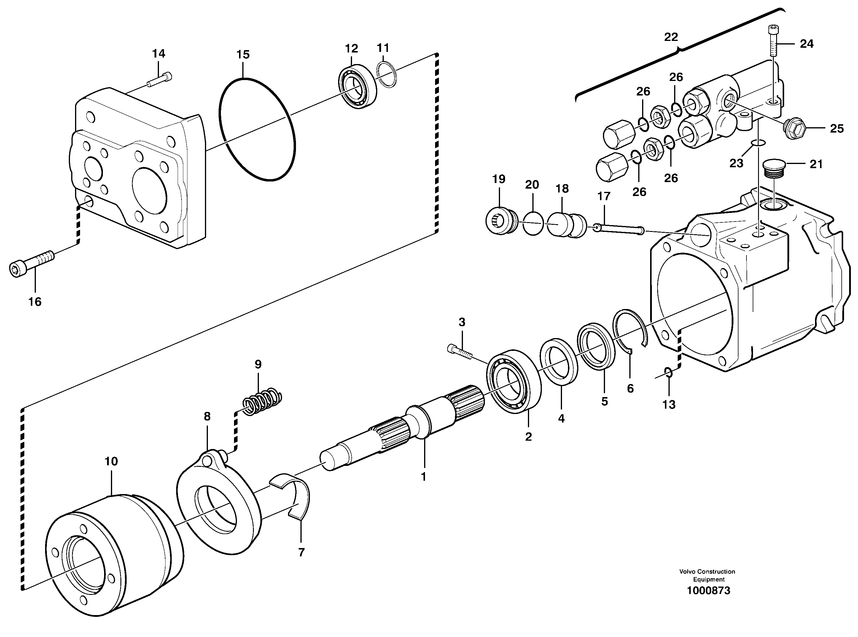 Hydraulic pump  P1 — volvo parts diagram