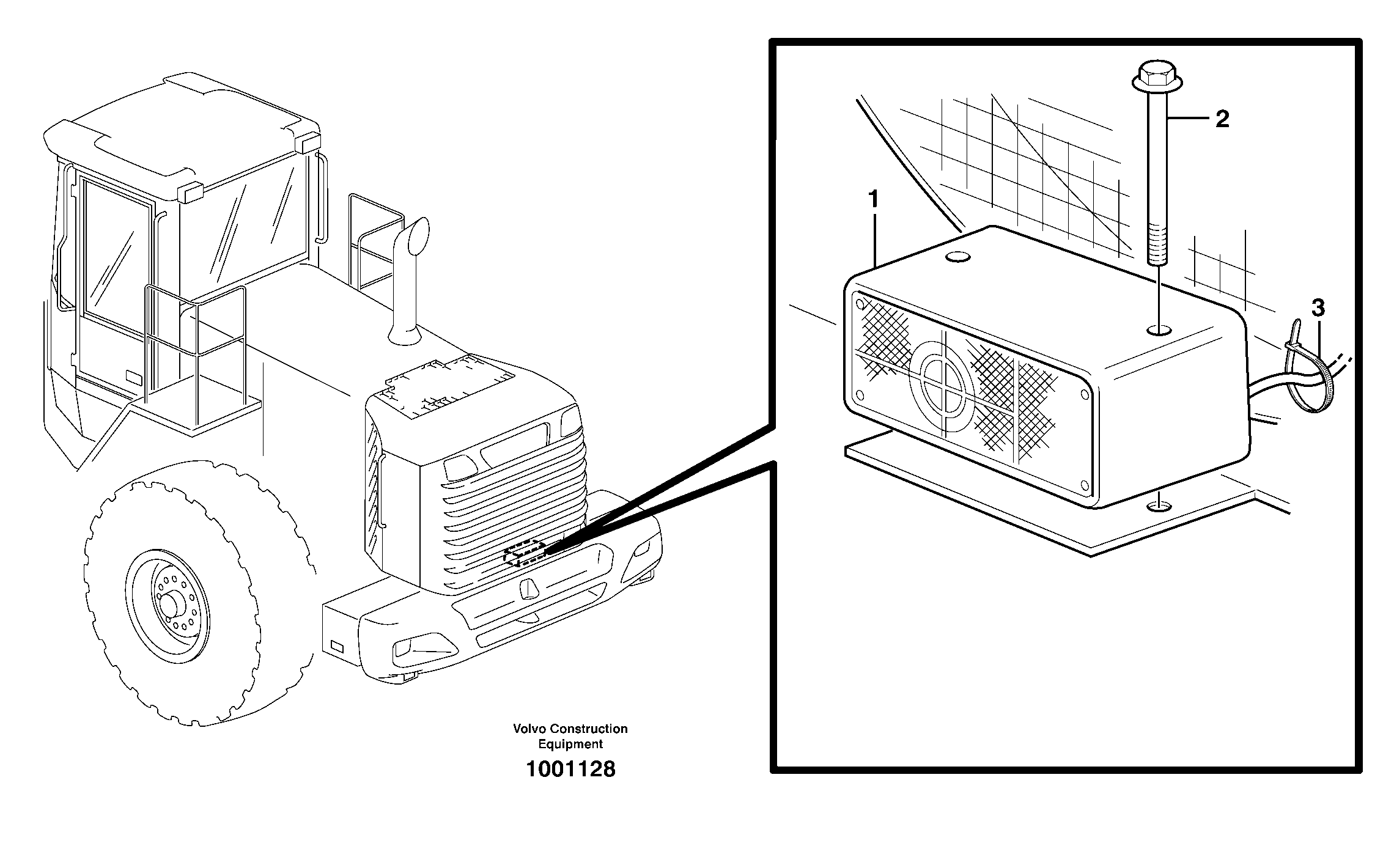 Back-up warning unit 80883 — volvo parts diagram
