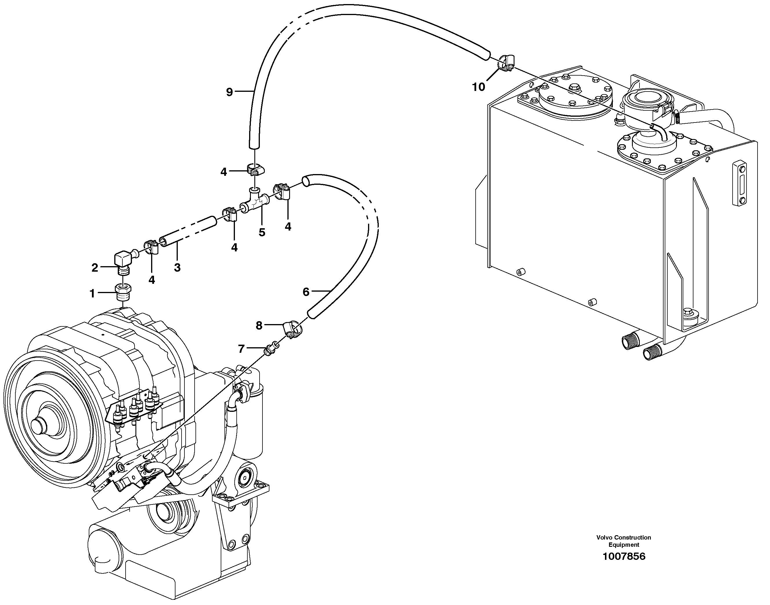 Ventilation for transmission  SER NO 1004 -, SER NO 70201 - BRA — volvo parts diagram