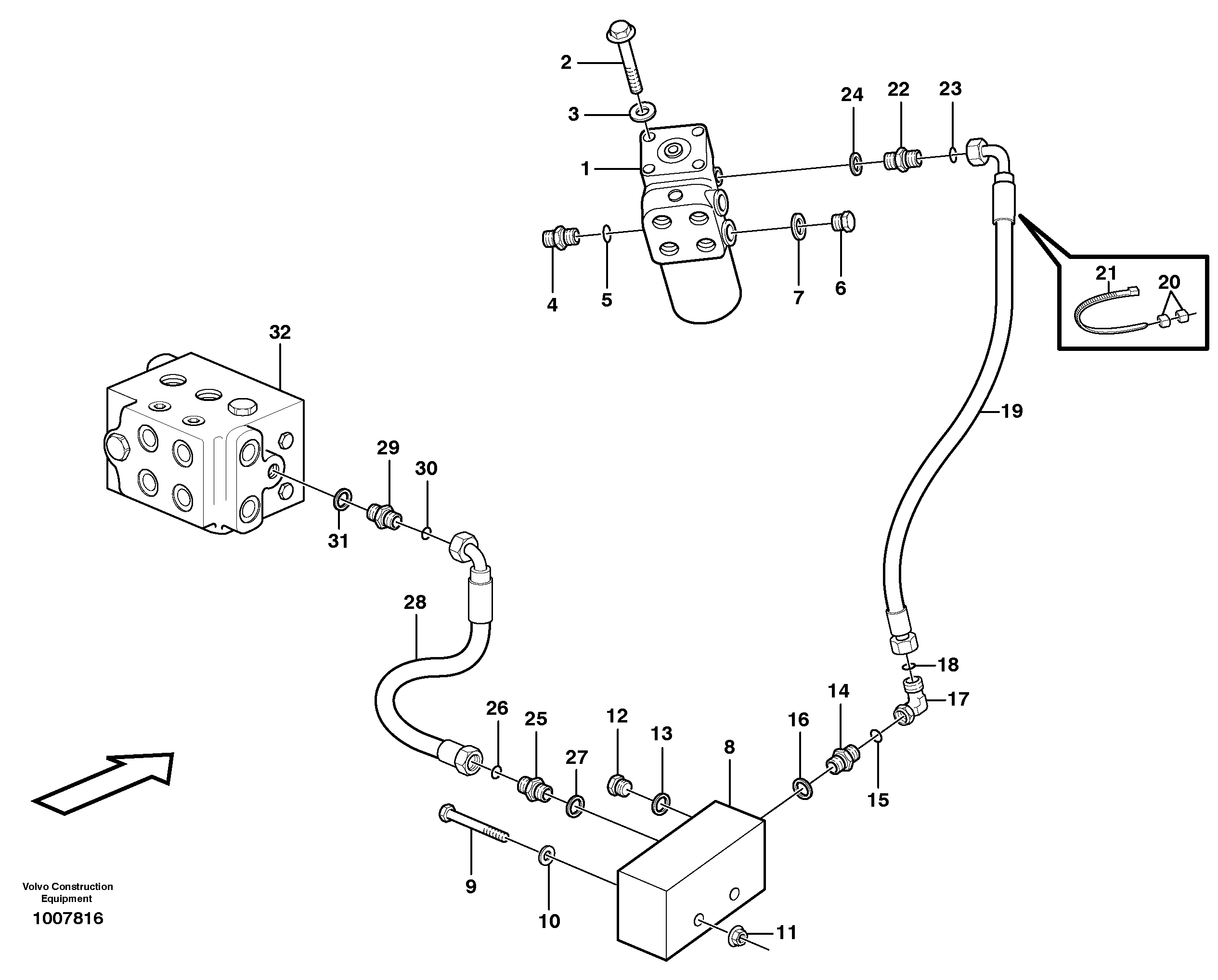 Steering system — volvo parts diagram