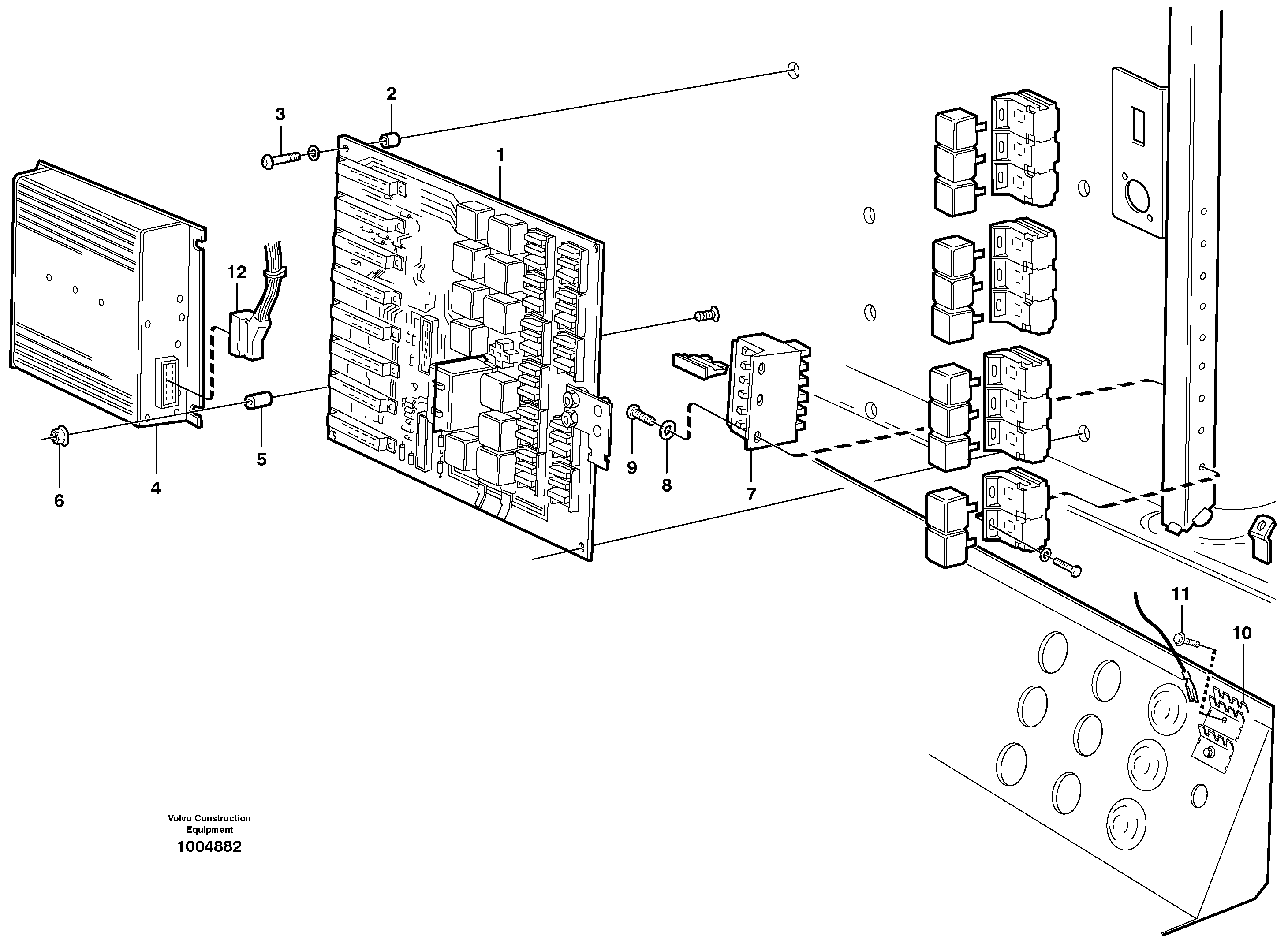 Electrical distribution box — volvo parts diagram