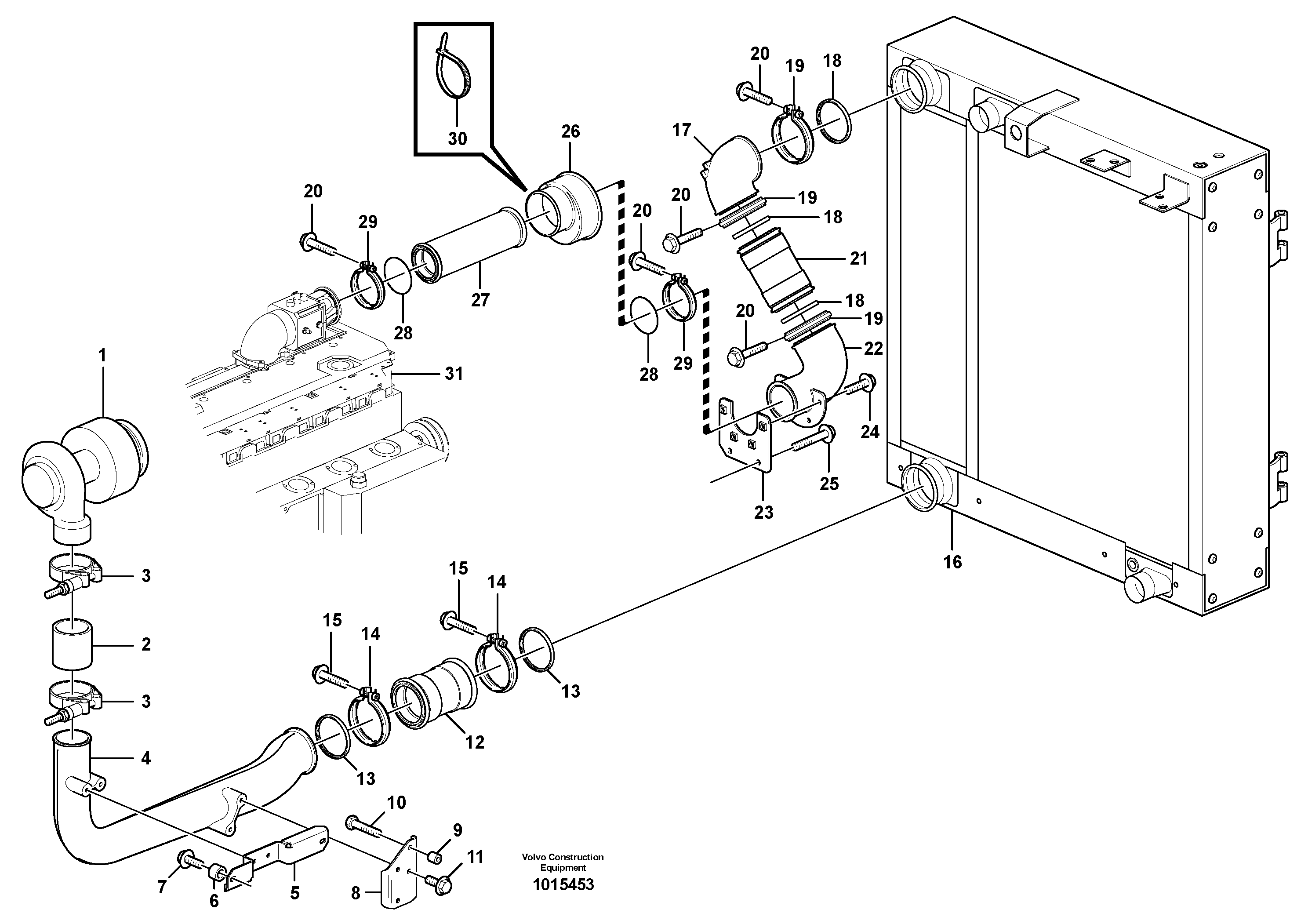 Intercooler — volvo parts diagram