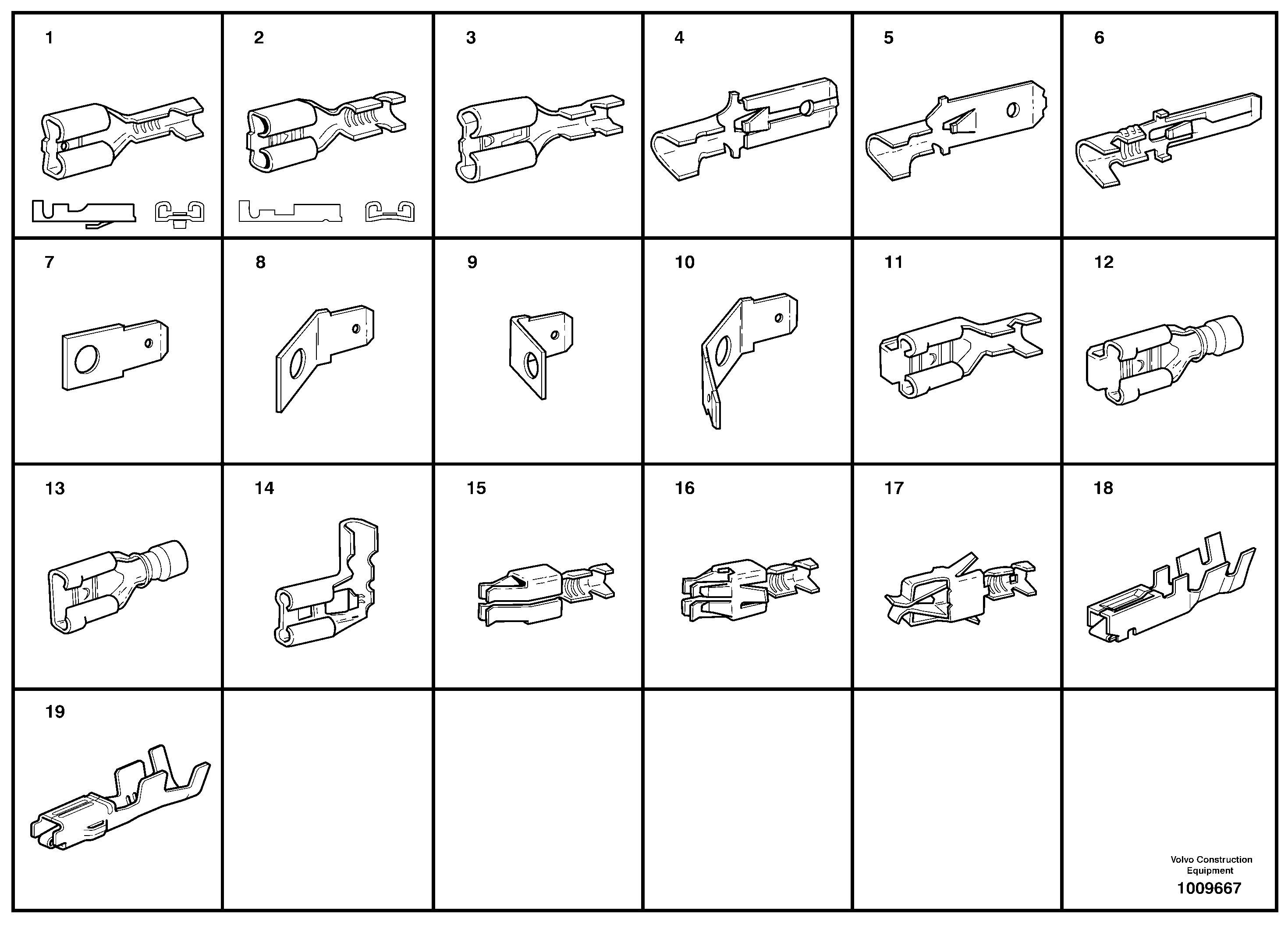 Spade terminal — volvo parts diagram
