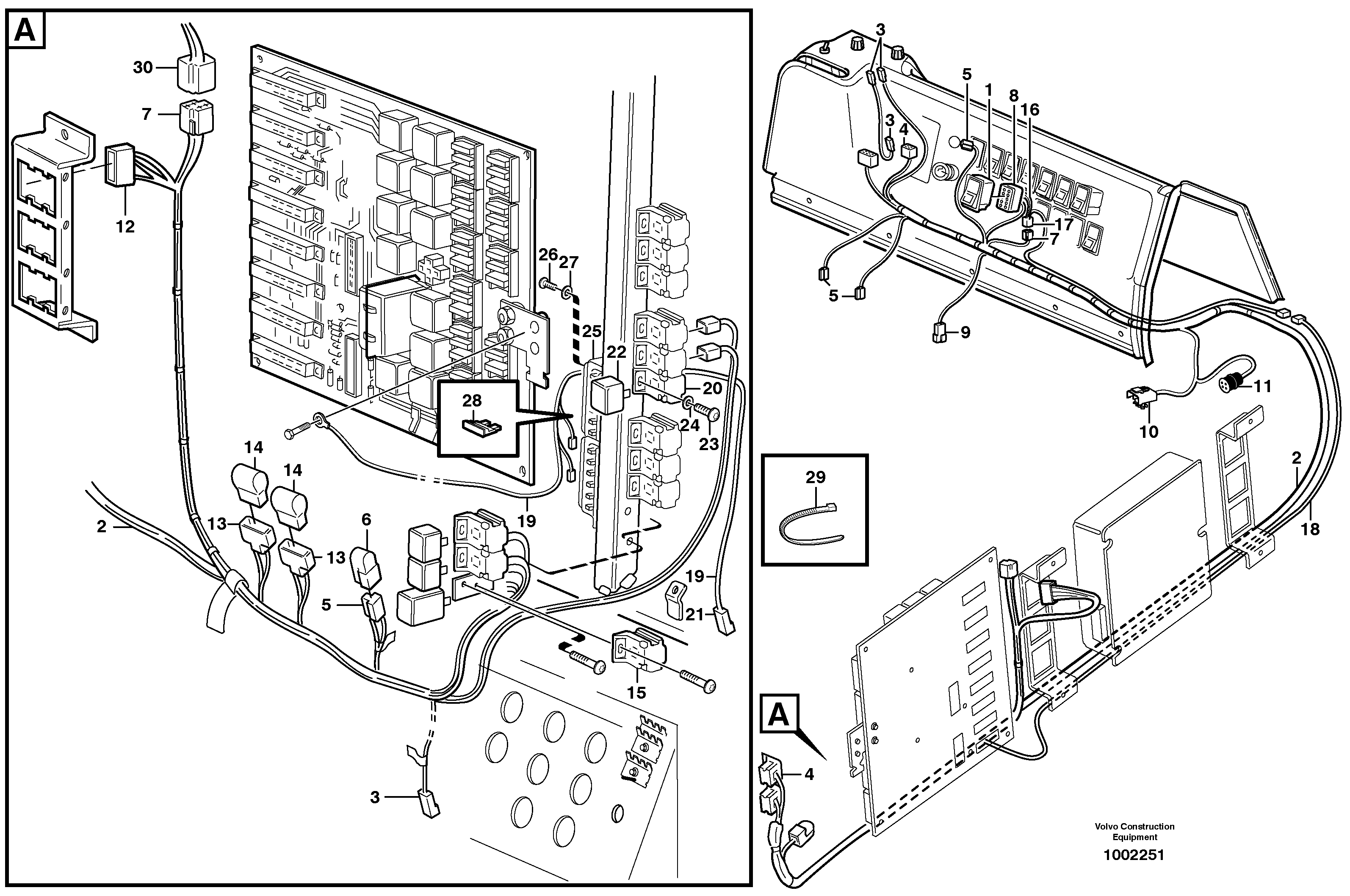Cable harness, automatic temperature control. — volvo parts diagram