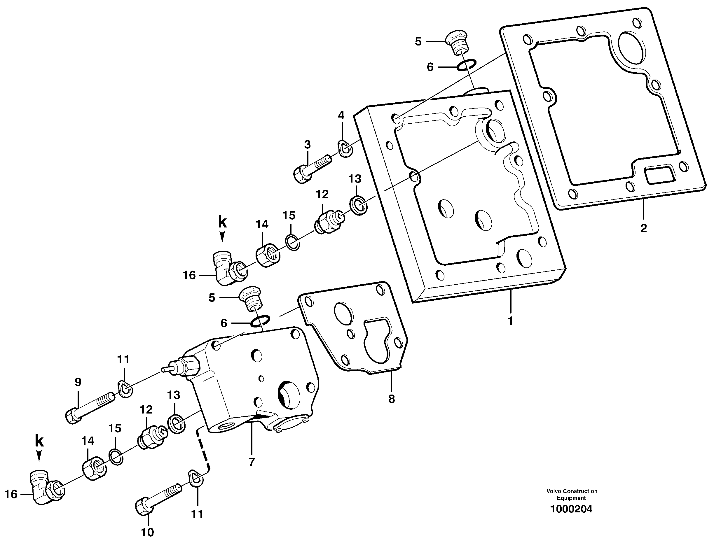 Lubricating oil valve with fitting parts  22547 — volvo parts diagram