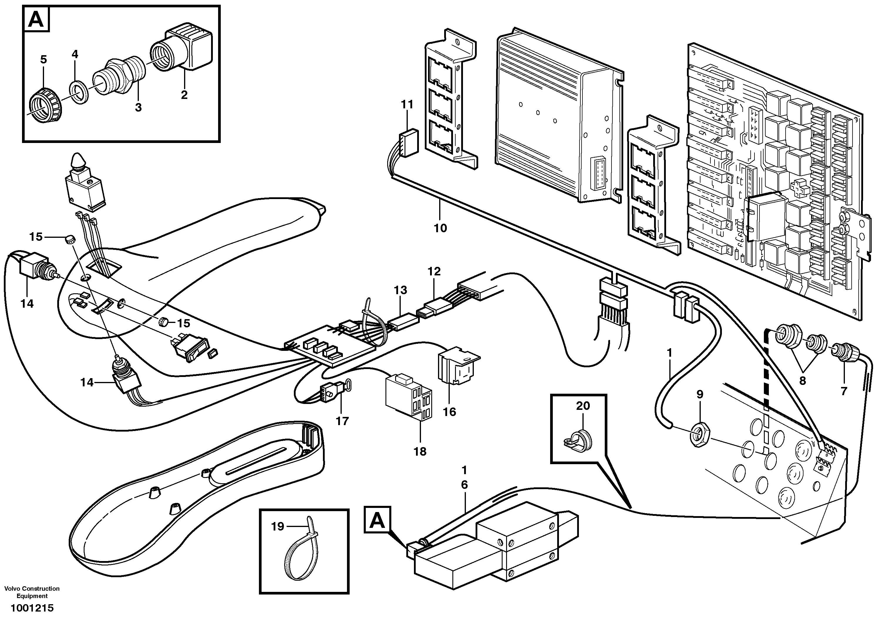 Cable harness, CDC - steering.  80780 — volvo parts diagram