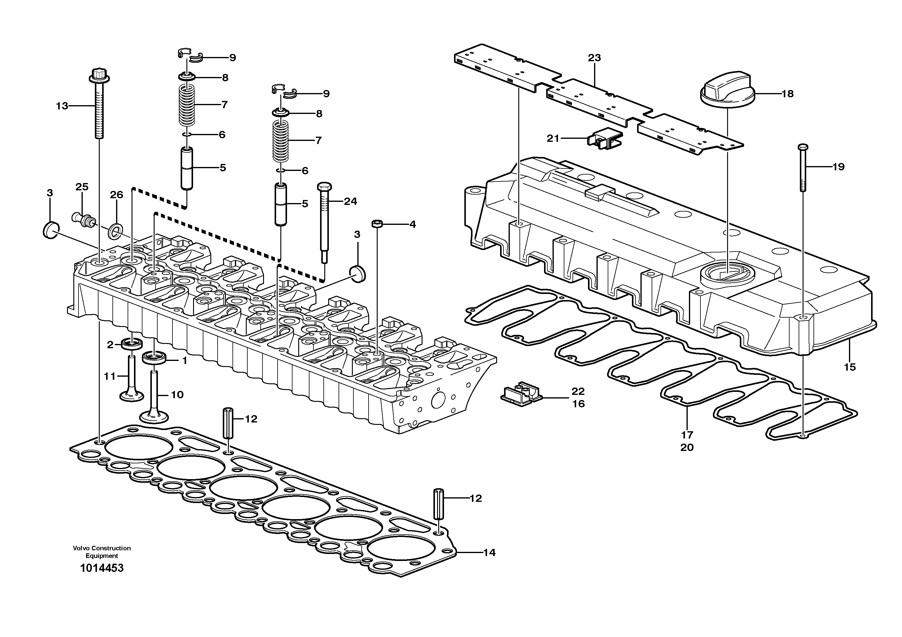 Cylinder head — volvo parts diagram