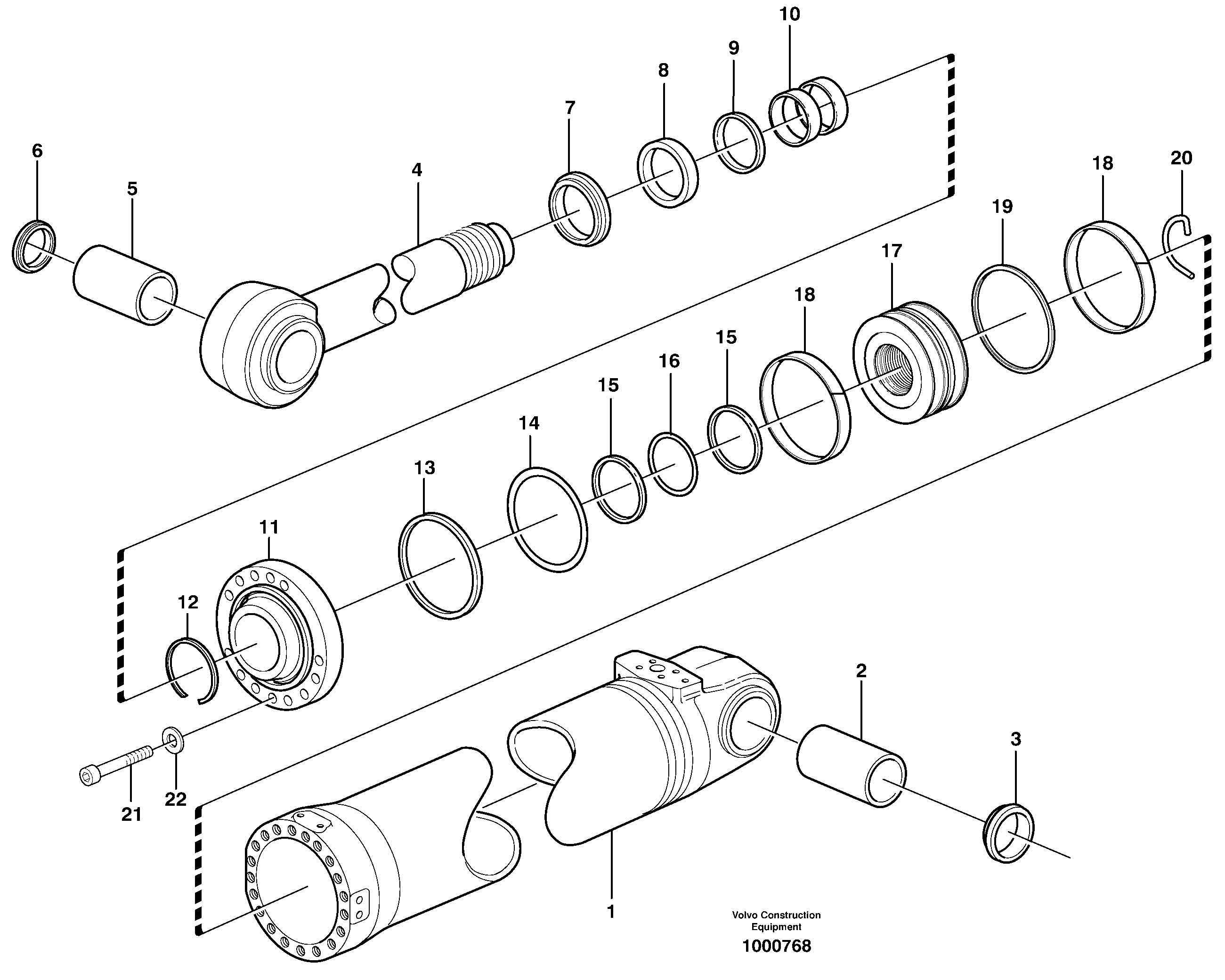 Hydraulic cylinder, tilting — volvo parts diagram