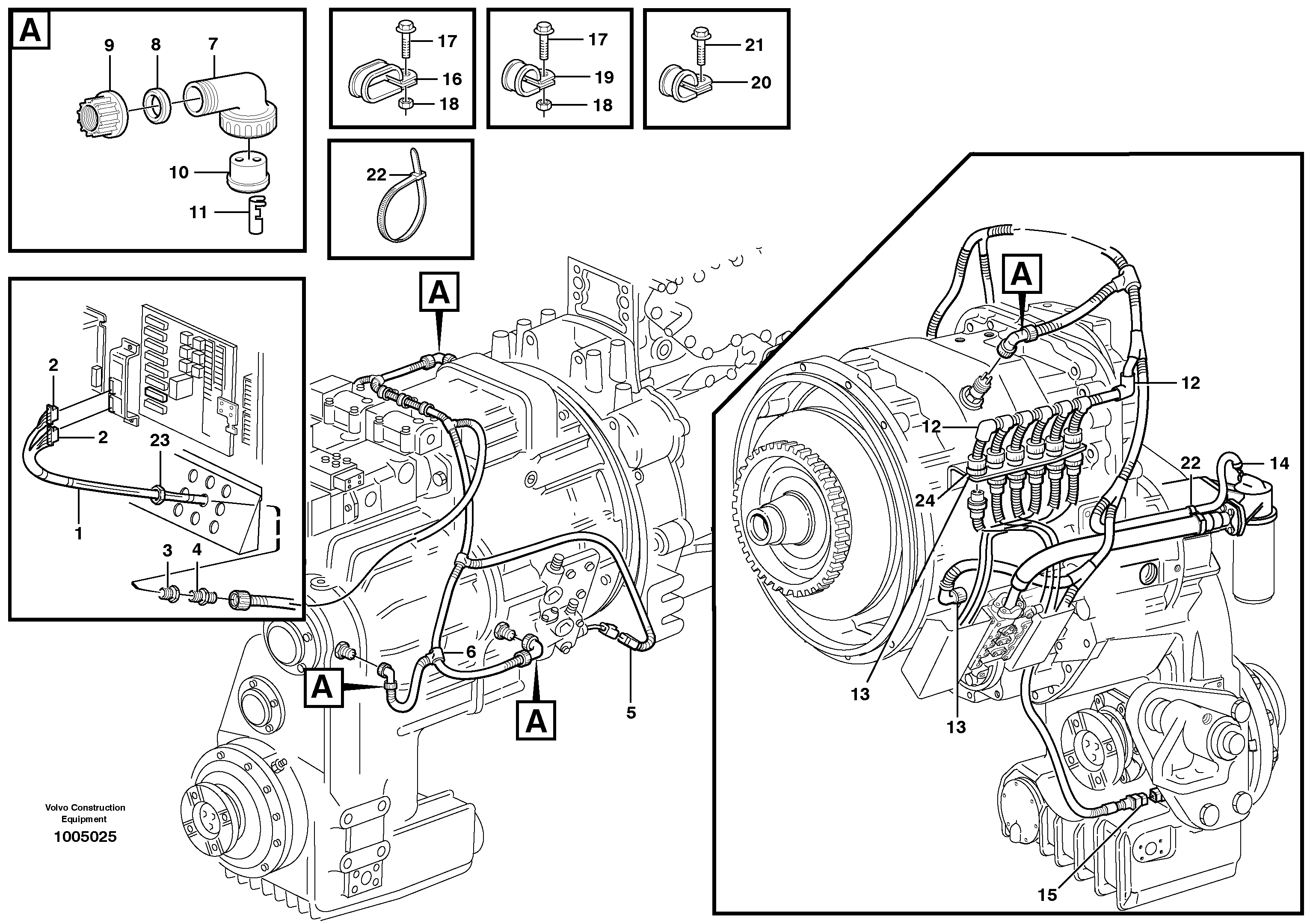 Cable harness for transmission  HT - 11606 — volvo parts diagram