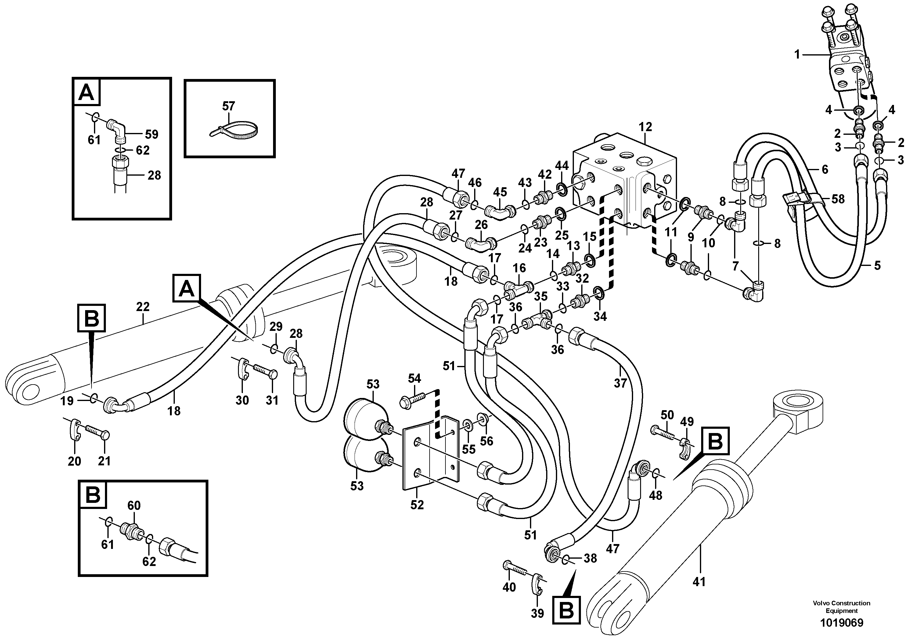 Steering system — volvo parts diagram