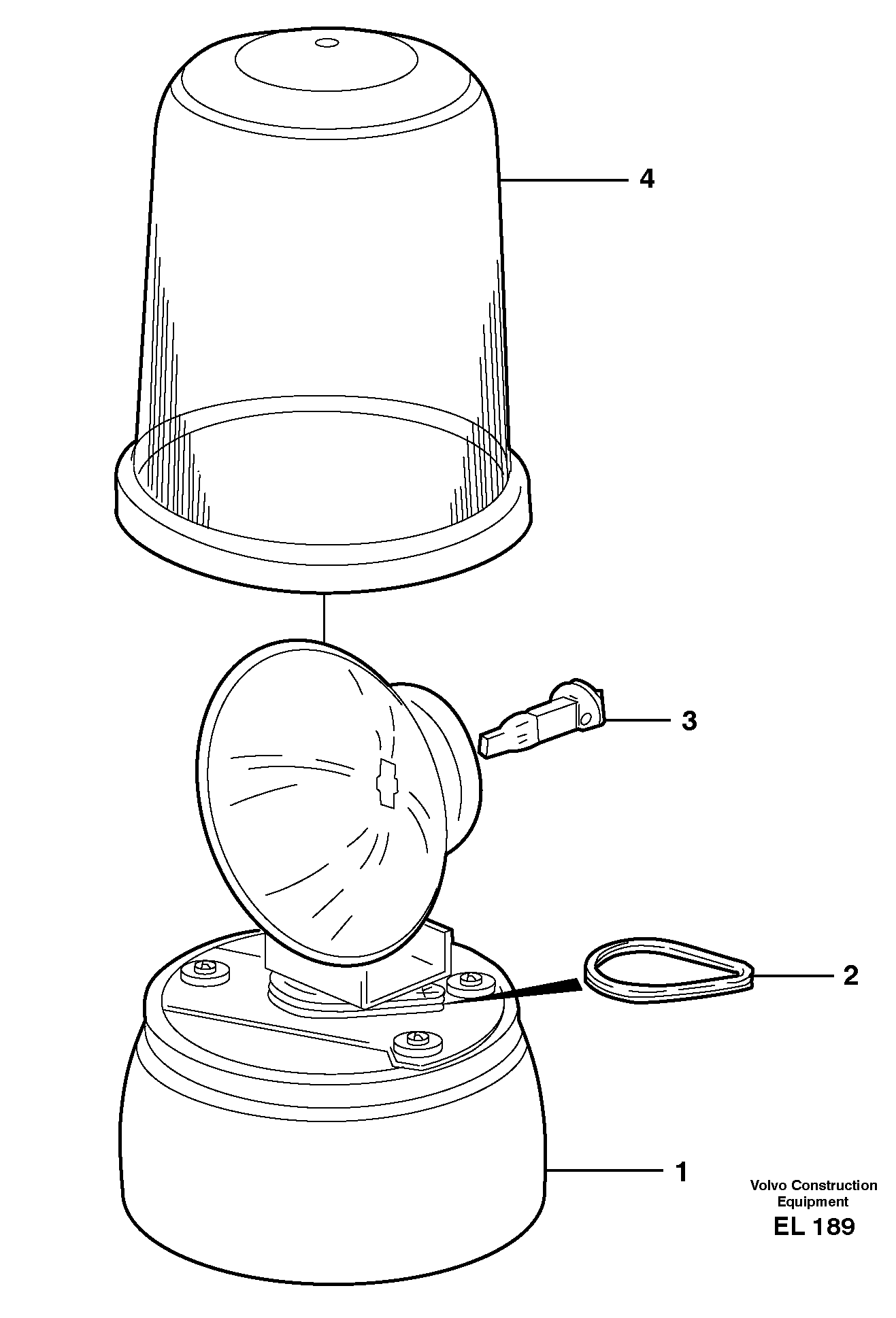 Rotating beacon. 93799 — volvo parts diagram