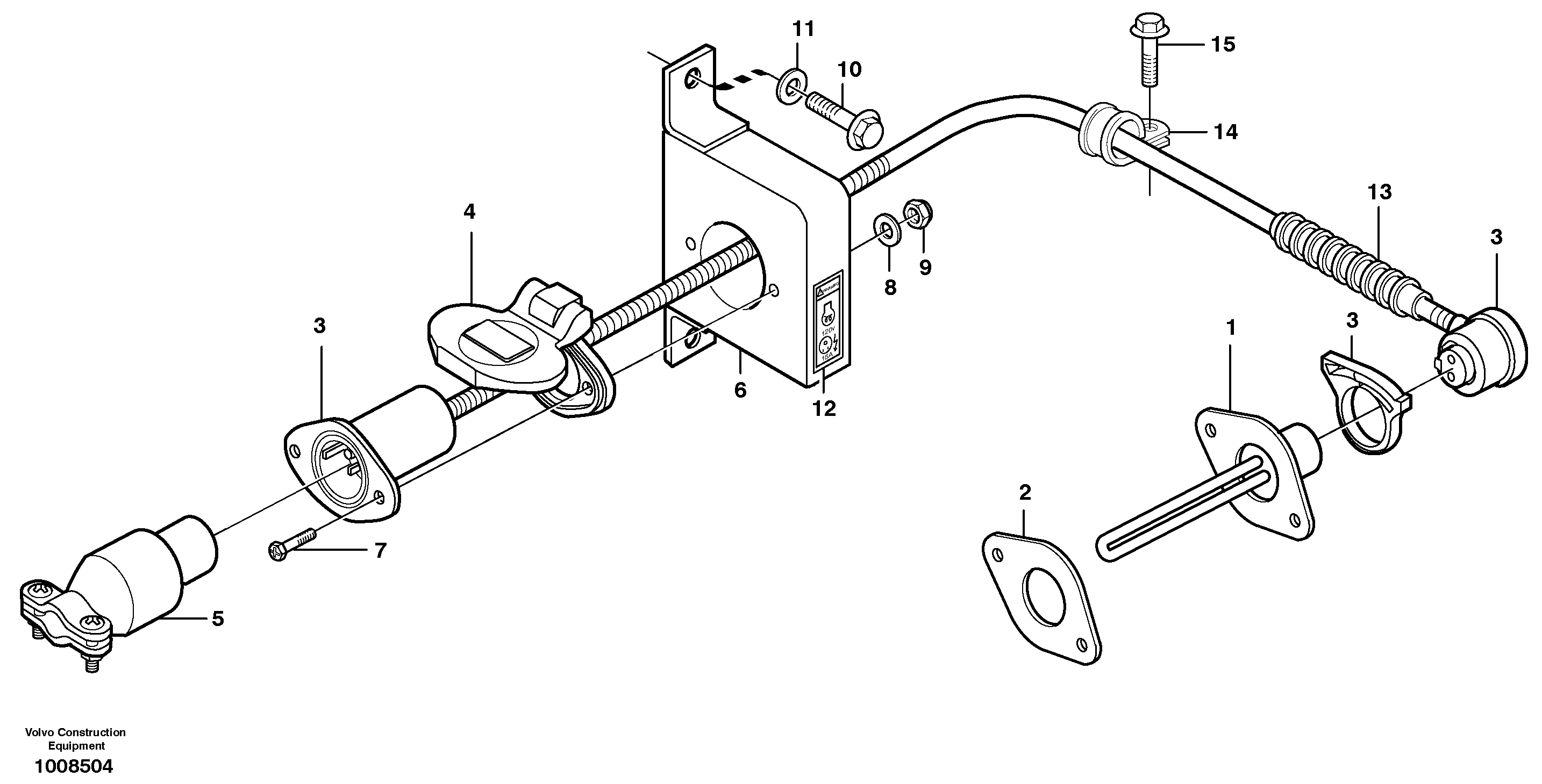 Engine heater  80888 — volvo parts diagram