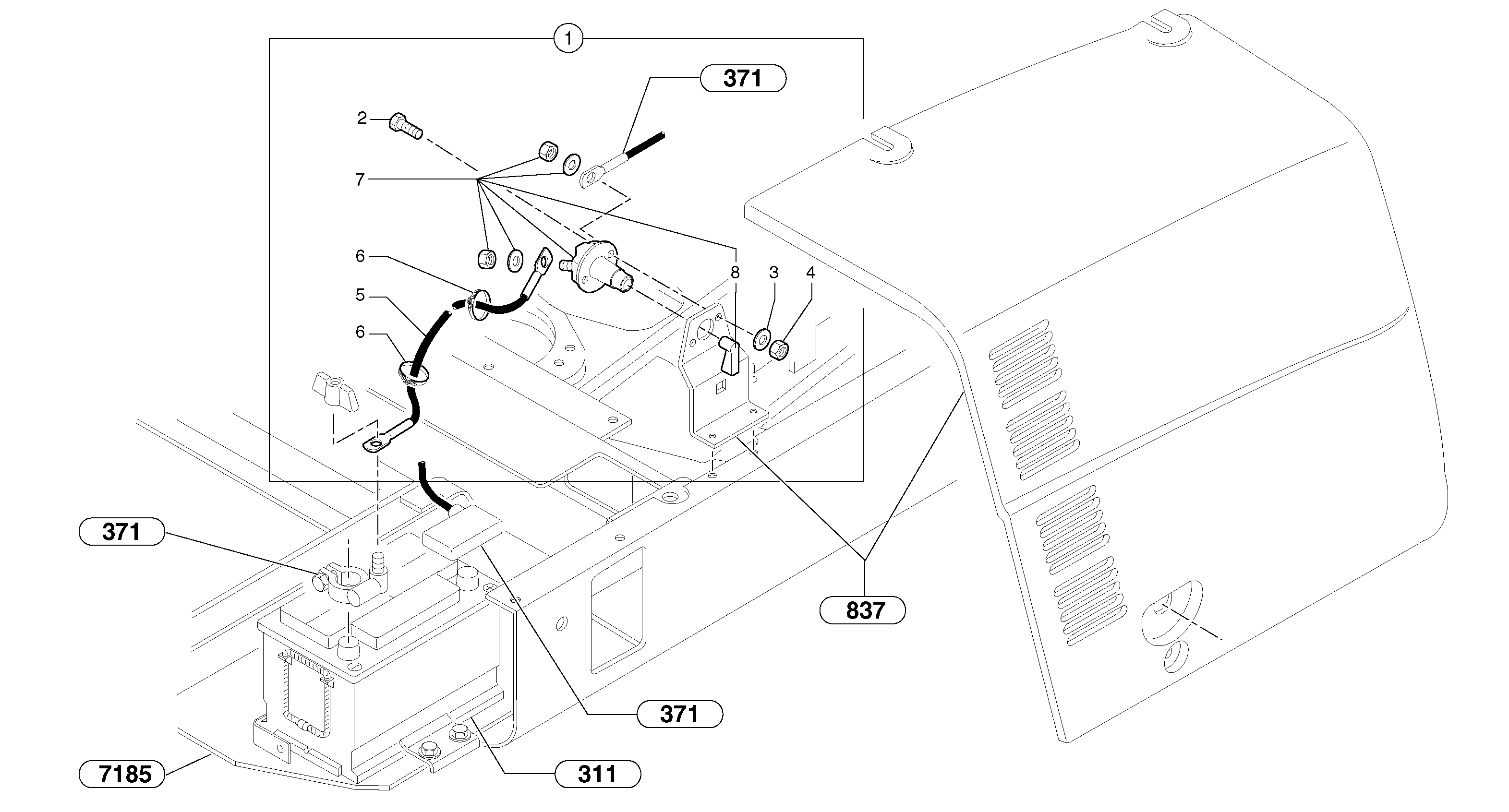 Battery cut-out — volvo parts diagram