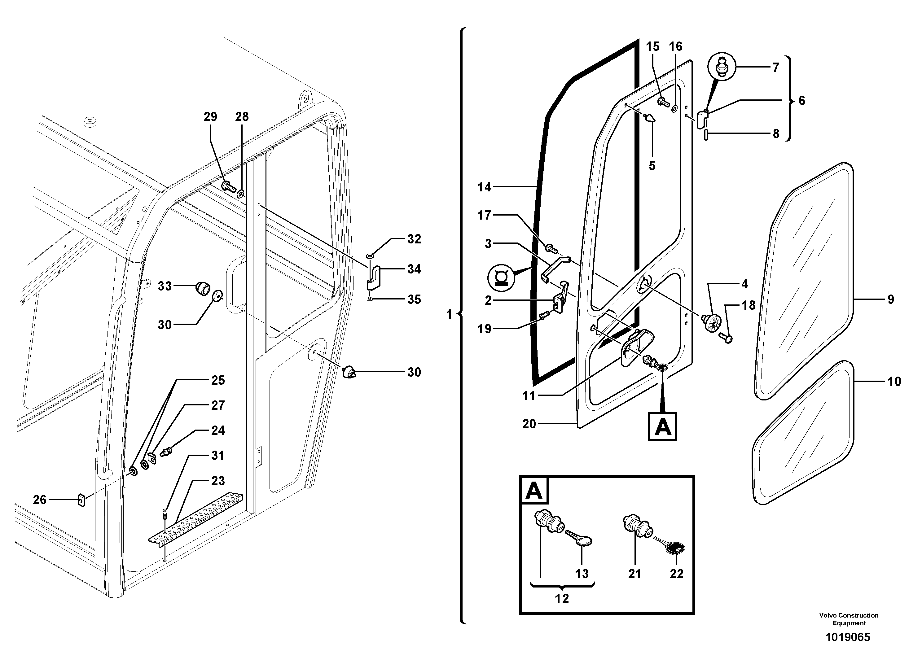 Cab : door — volvo parts diagram