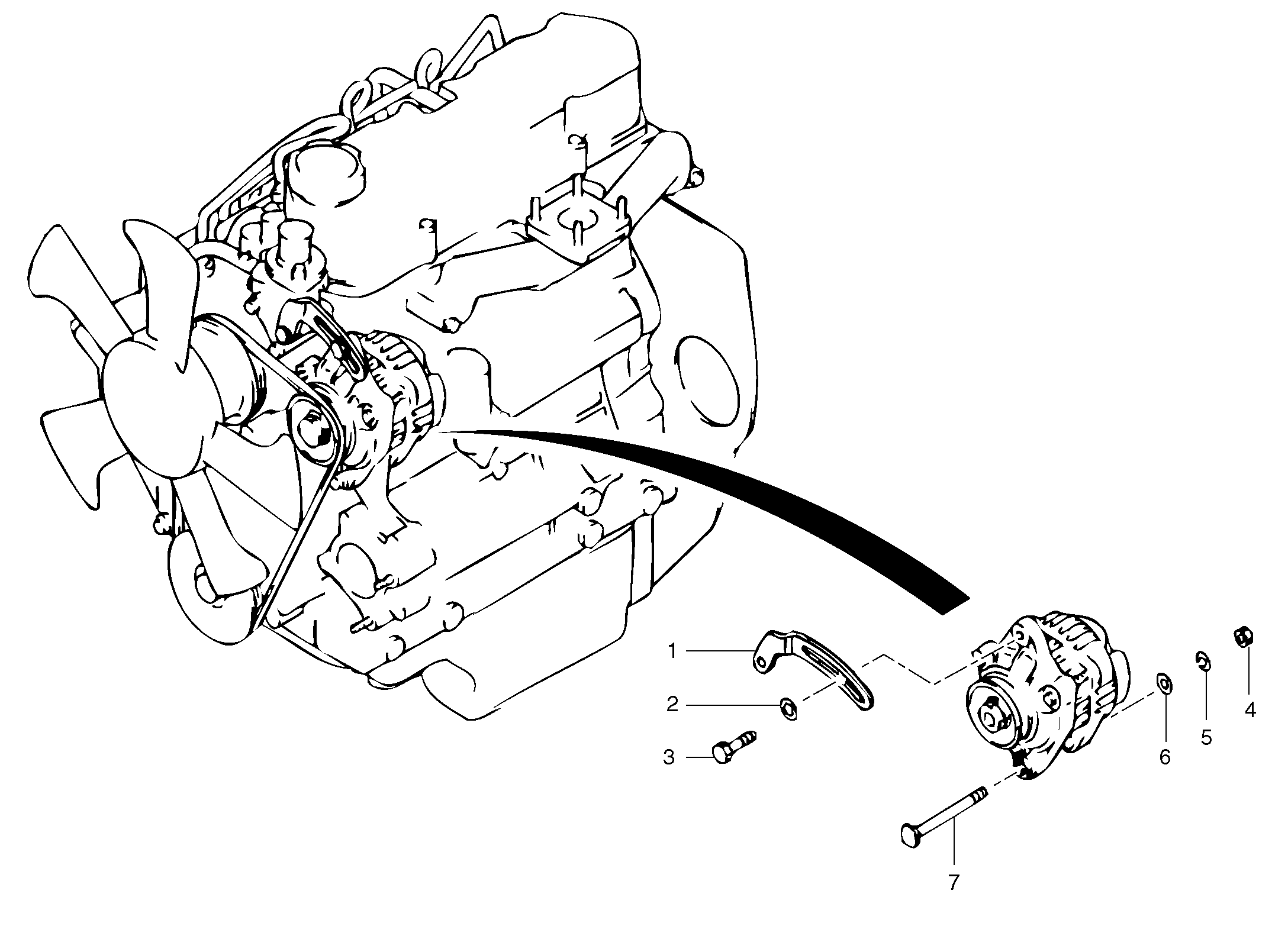 Alternator installation — volvo parts diagram