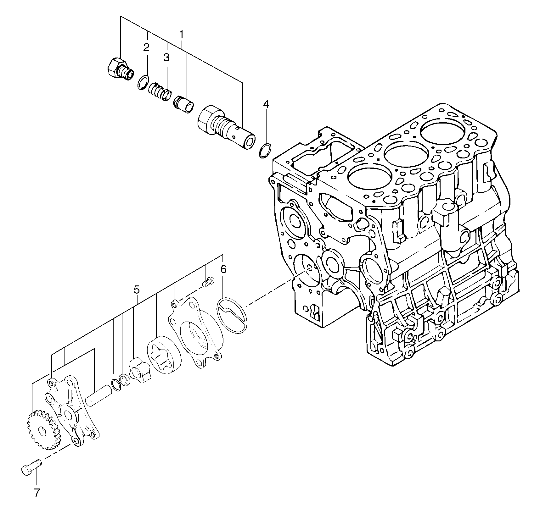 Lubricating oil pump — volvo parts diagram