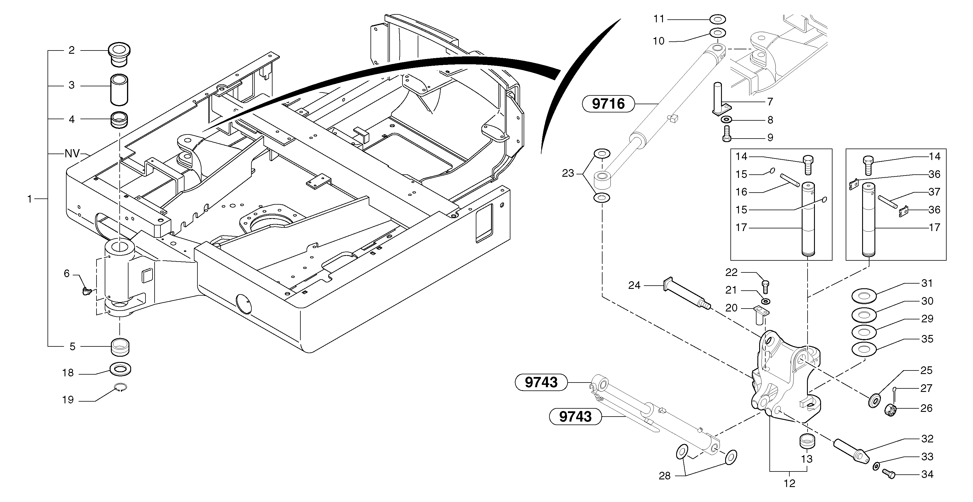 Pivot pin — volvo parts diagram