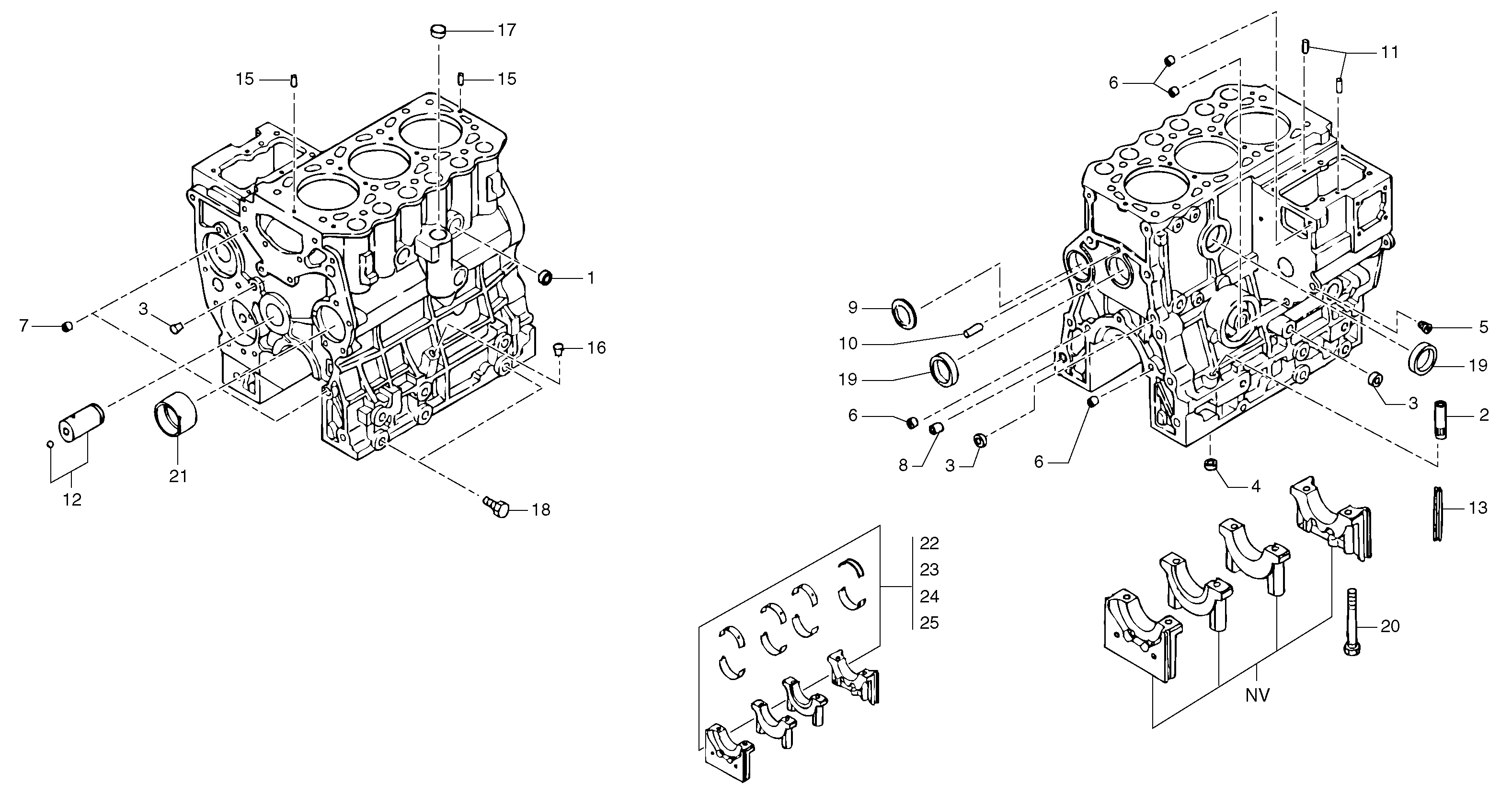 Cylinder block — volvo parts diagram