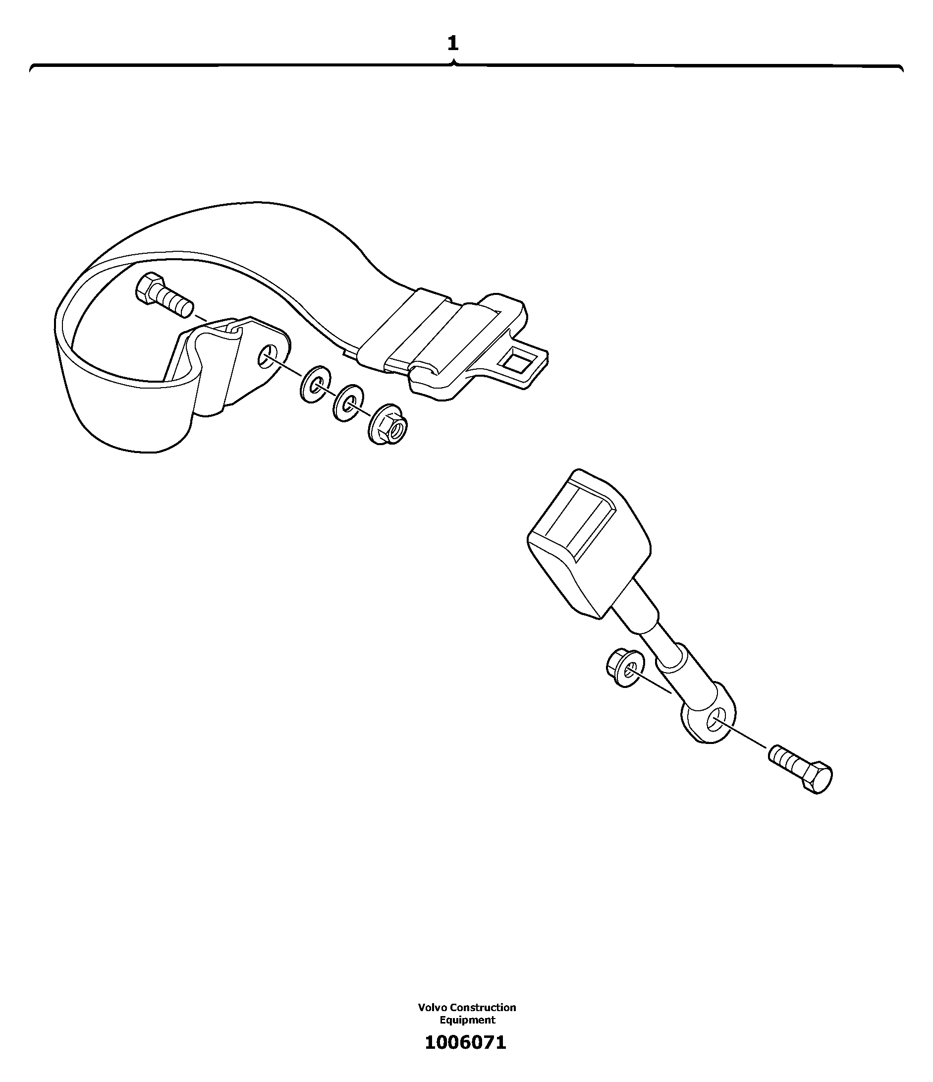 Safety belt  STD — volvo parts diagram