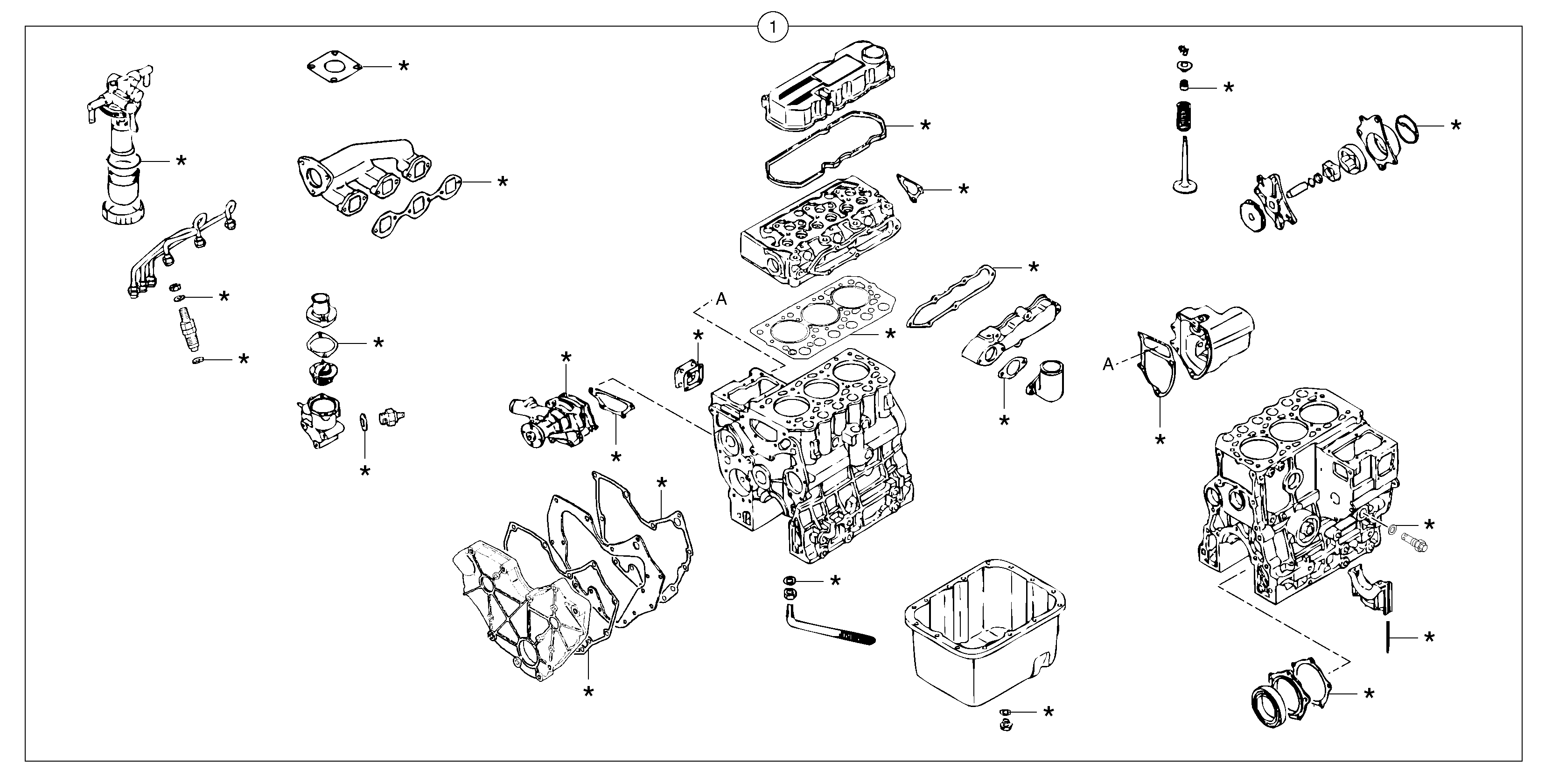 Repair kits for engine — volvo parts diagram