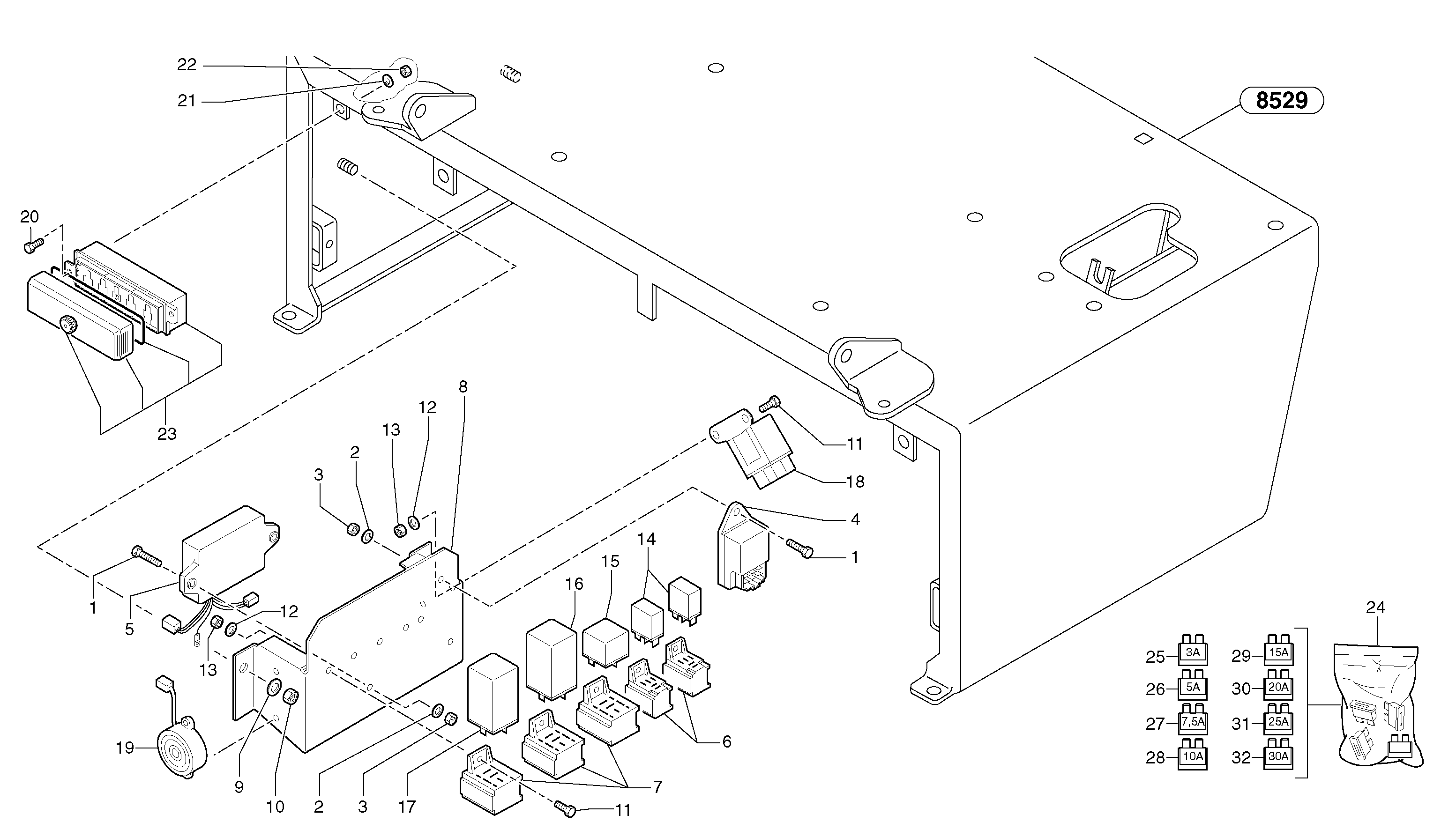 Electrical equipment / without Puma — volvo parts diagram