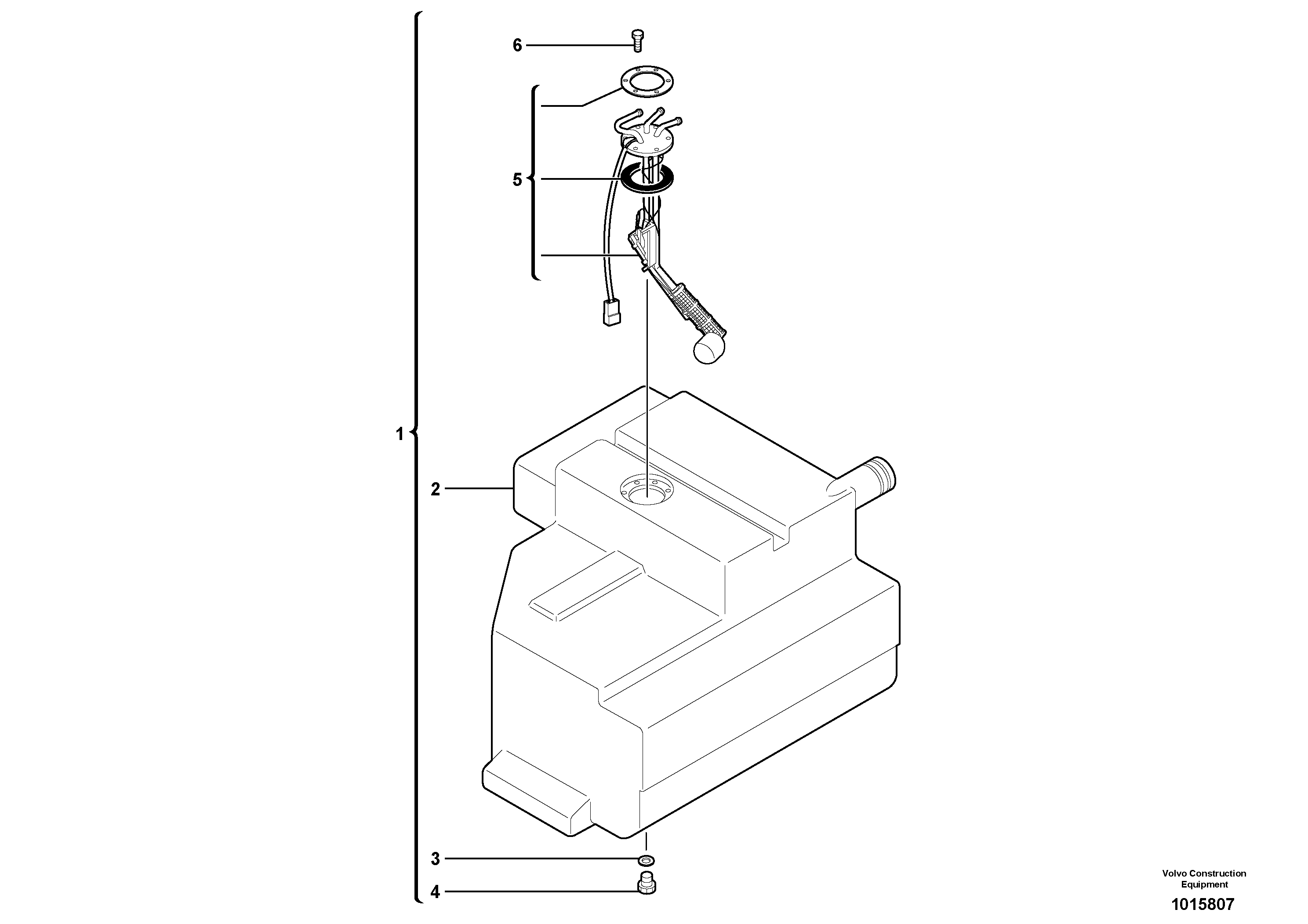 Gas-oil tank — volvo parts diagram