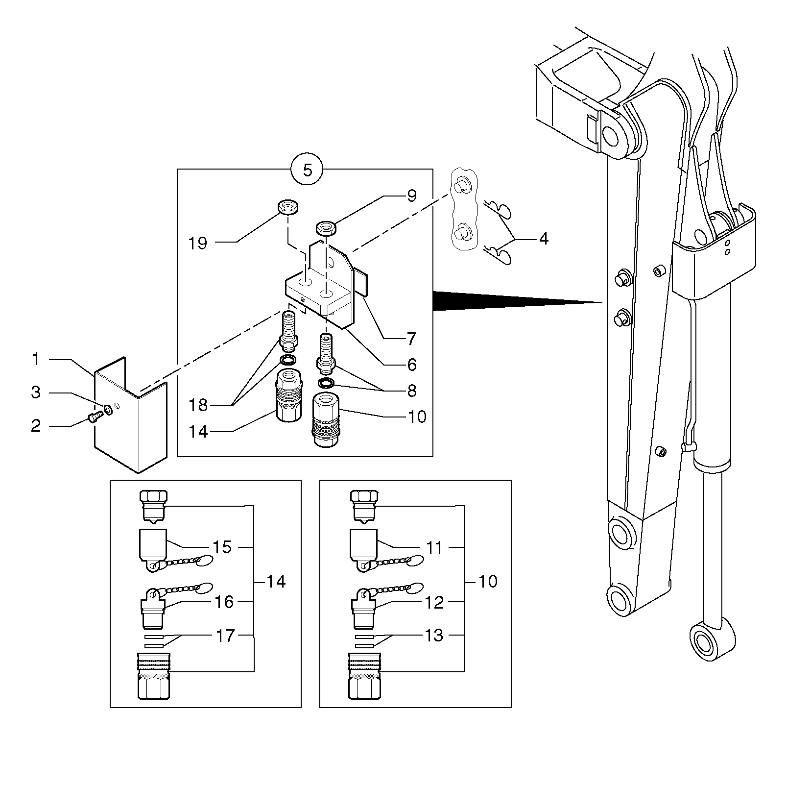 Kit coupler ( double acting ) — volvo parts diagram