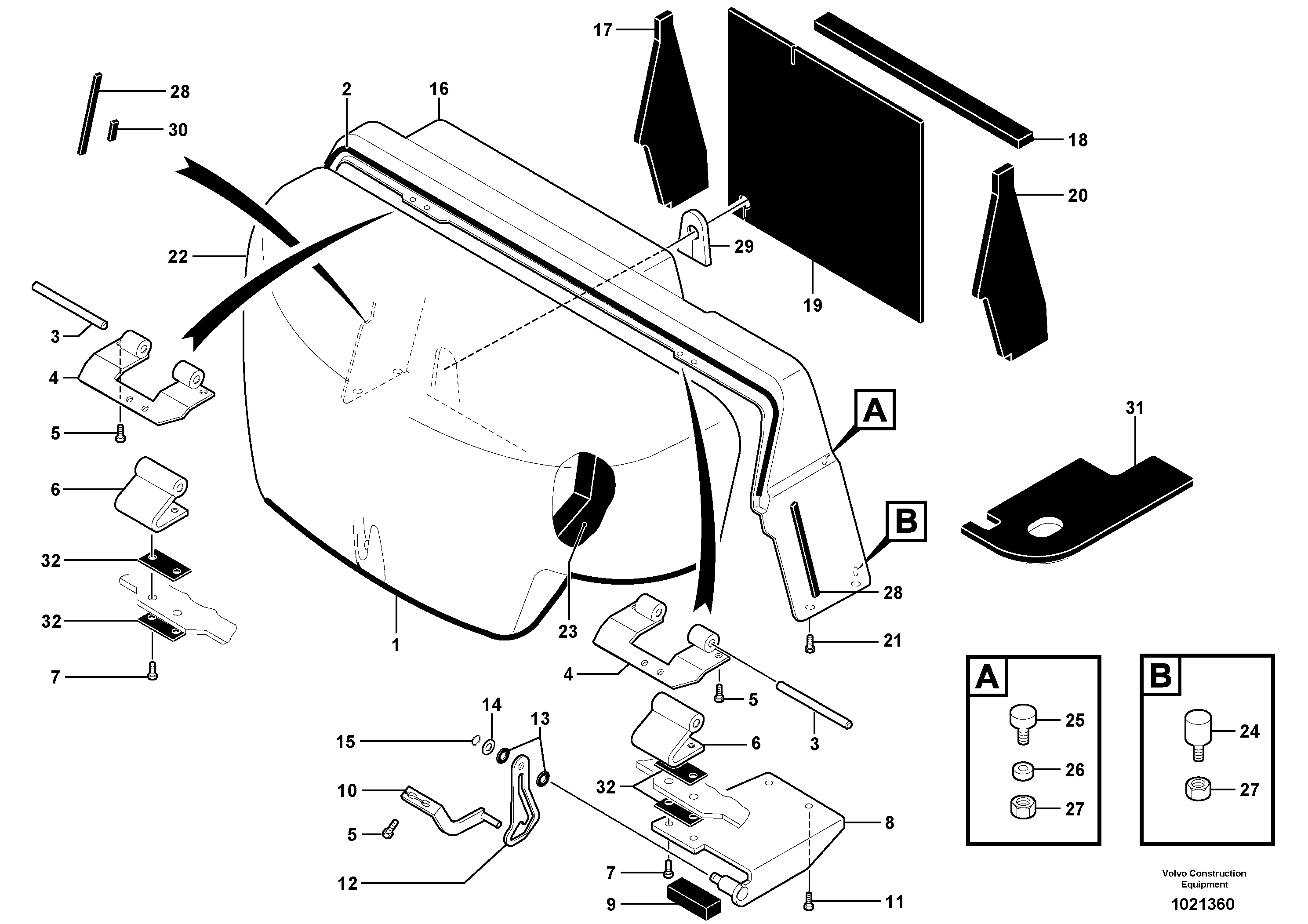 Engine coverage — volvo parts diagram