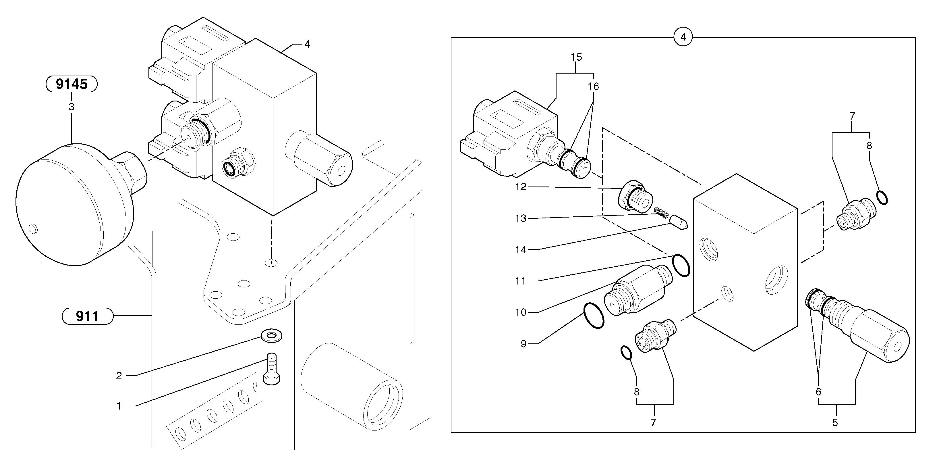 Accumulator / electrovalve — volvo parts diagram