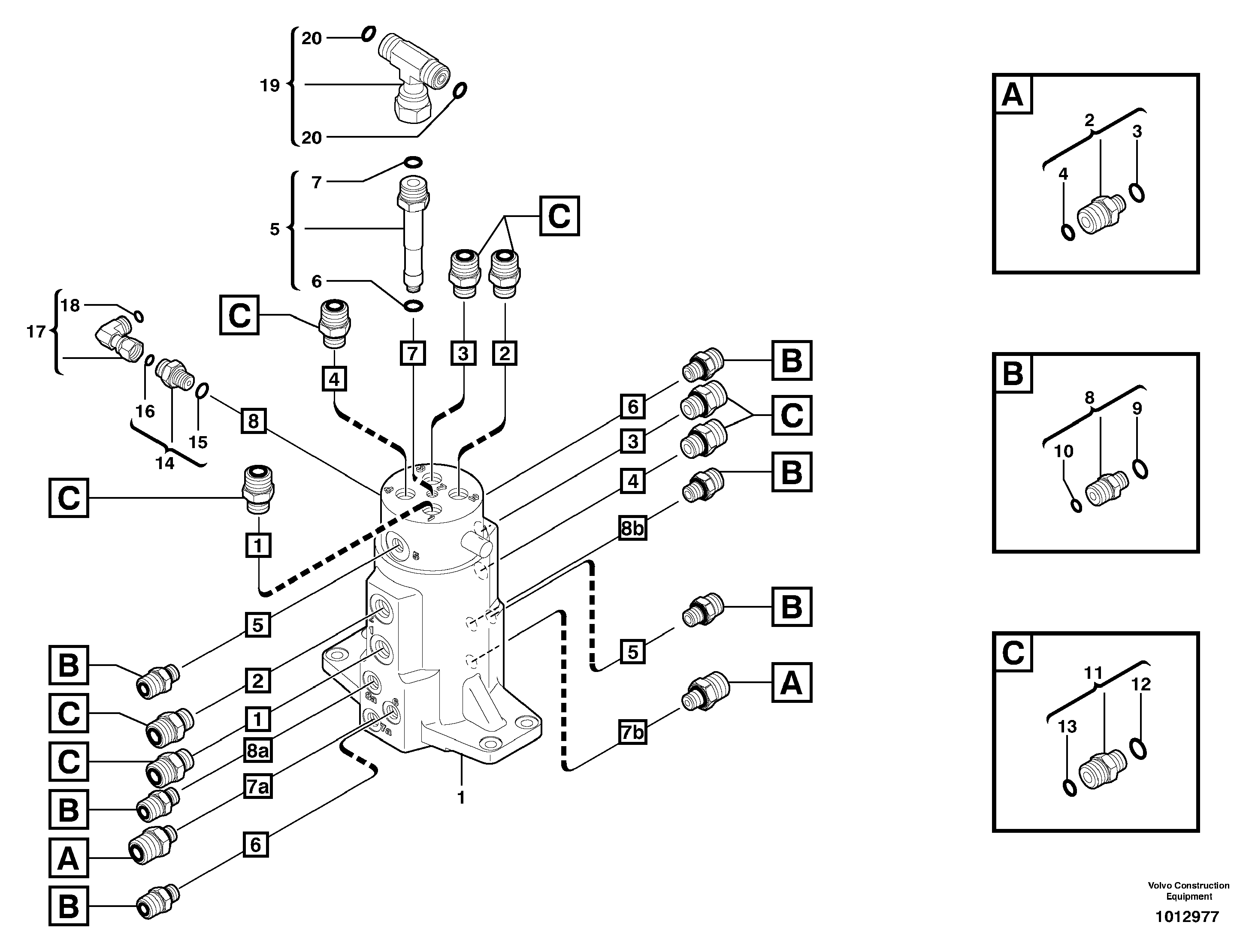 Swivel joint equipment — volvo parts diagram