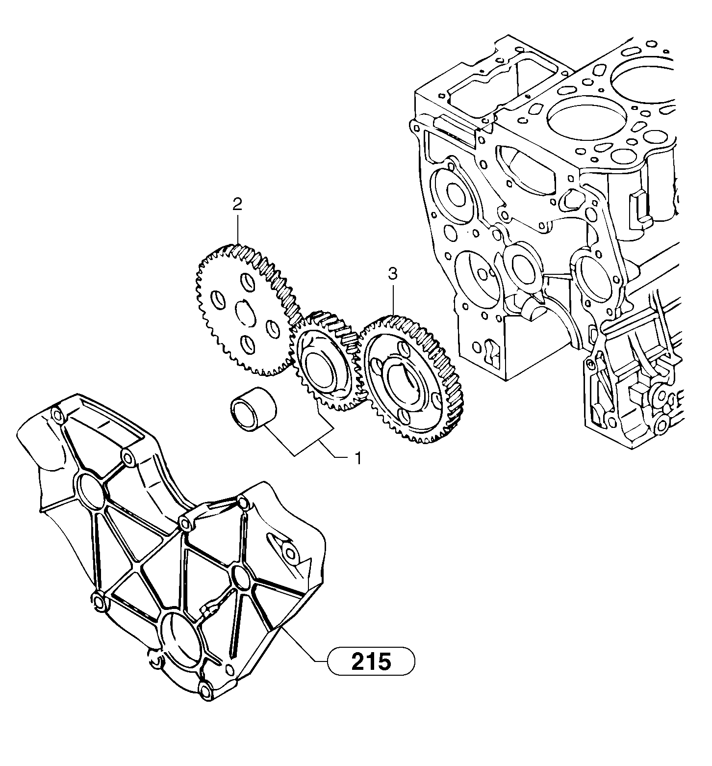 Timing gears — volvo parts diagram