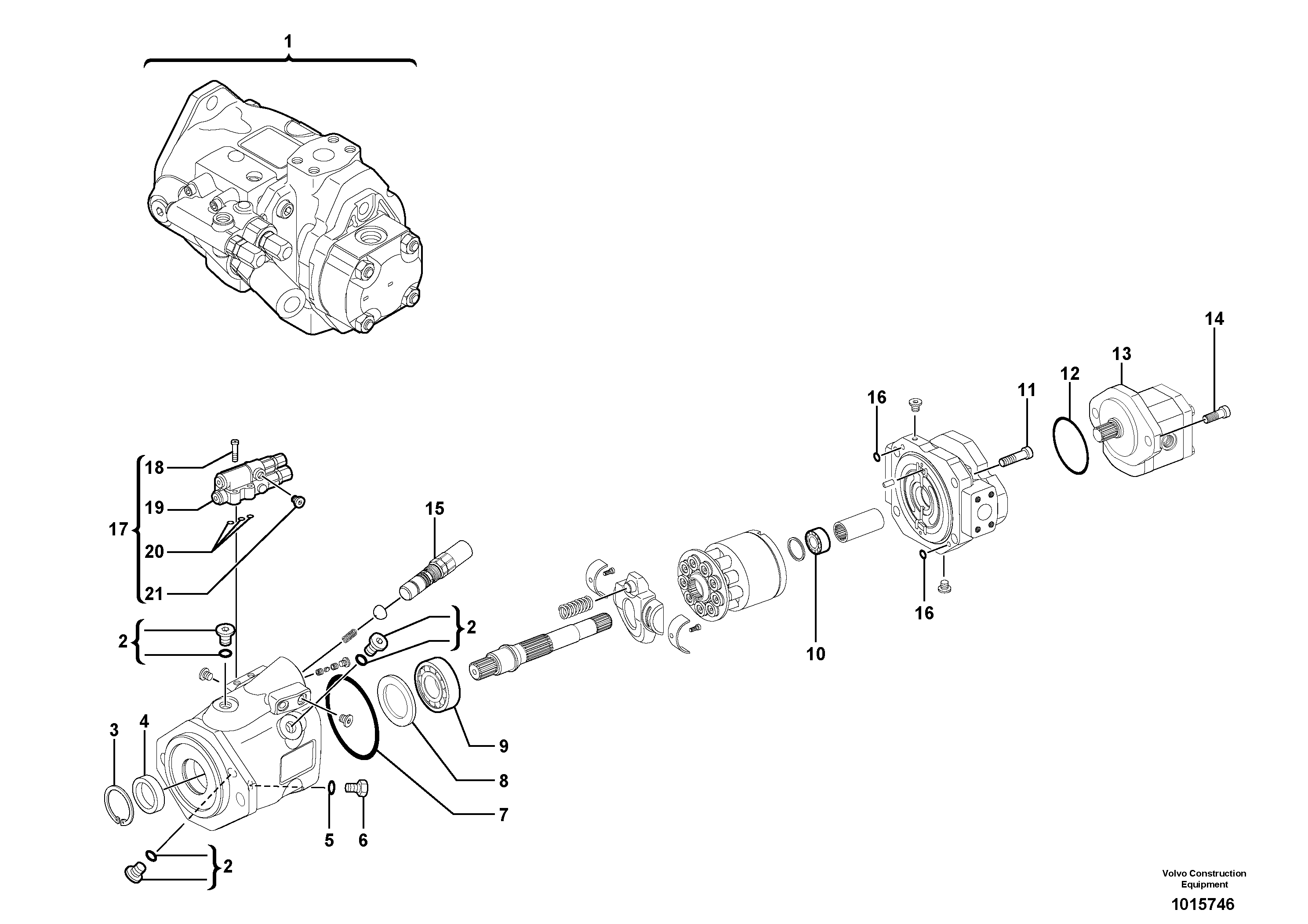 Hydraulic pump — volvo parts diagram
