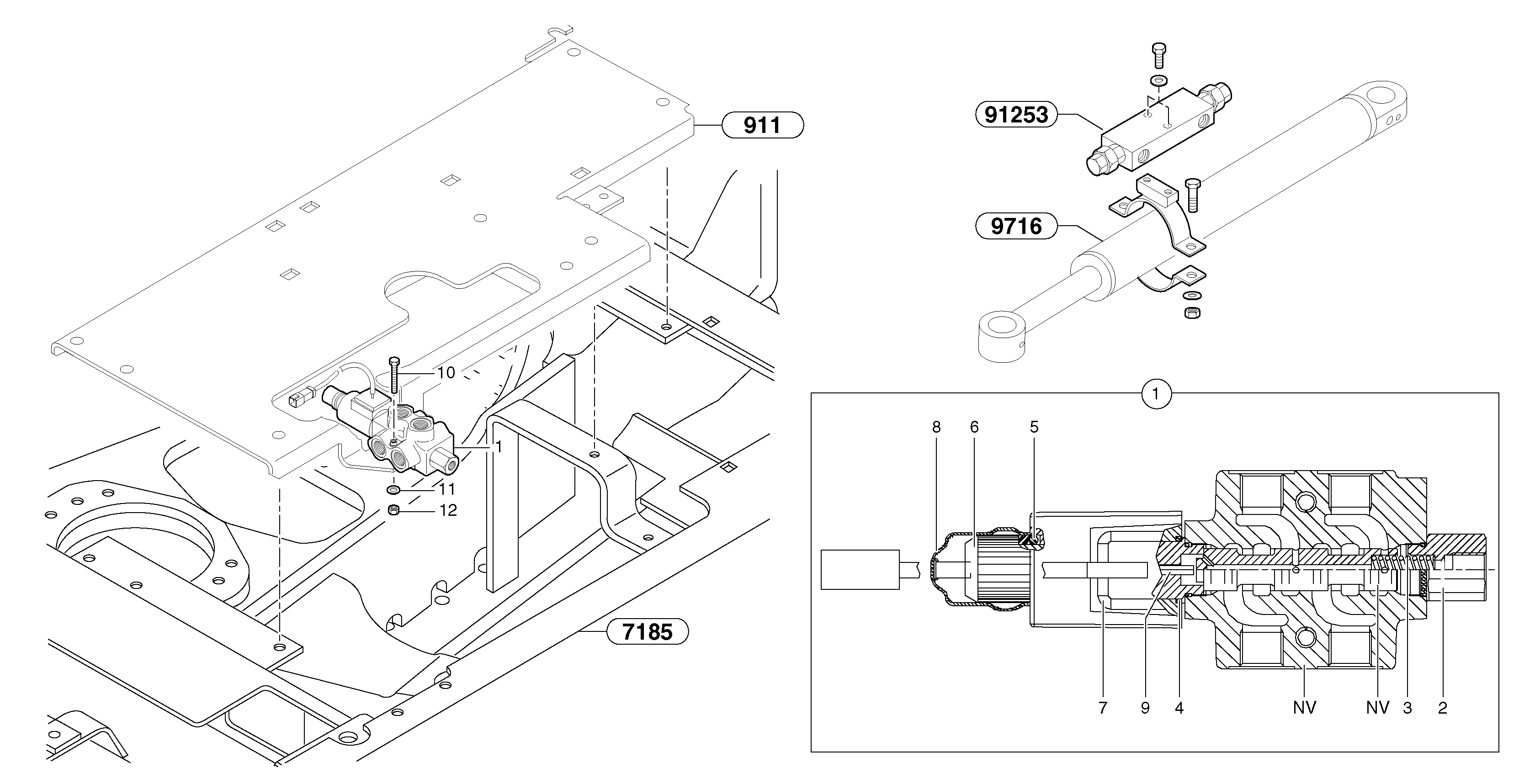 Slewing-offset selector switch ( for valve ) — volvo parts diagram