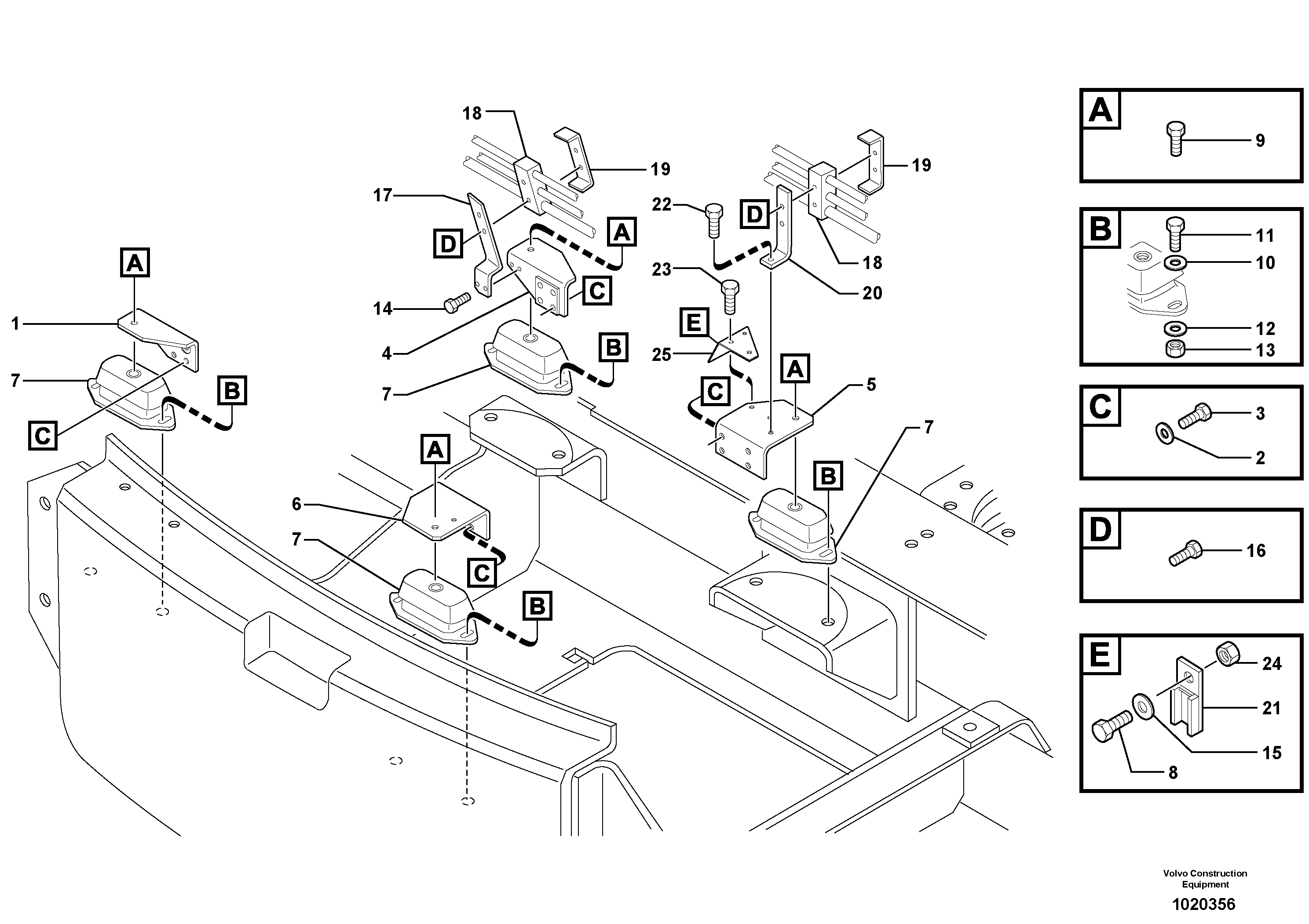 Engine mounts — volvo parts diagram