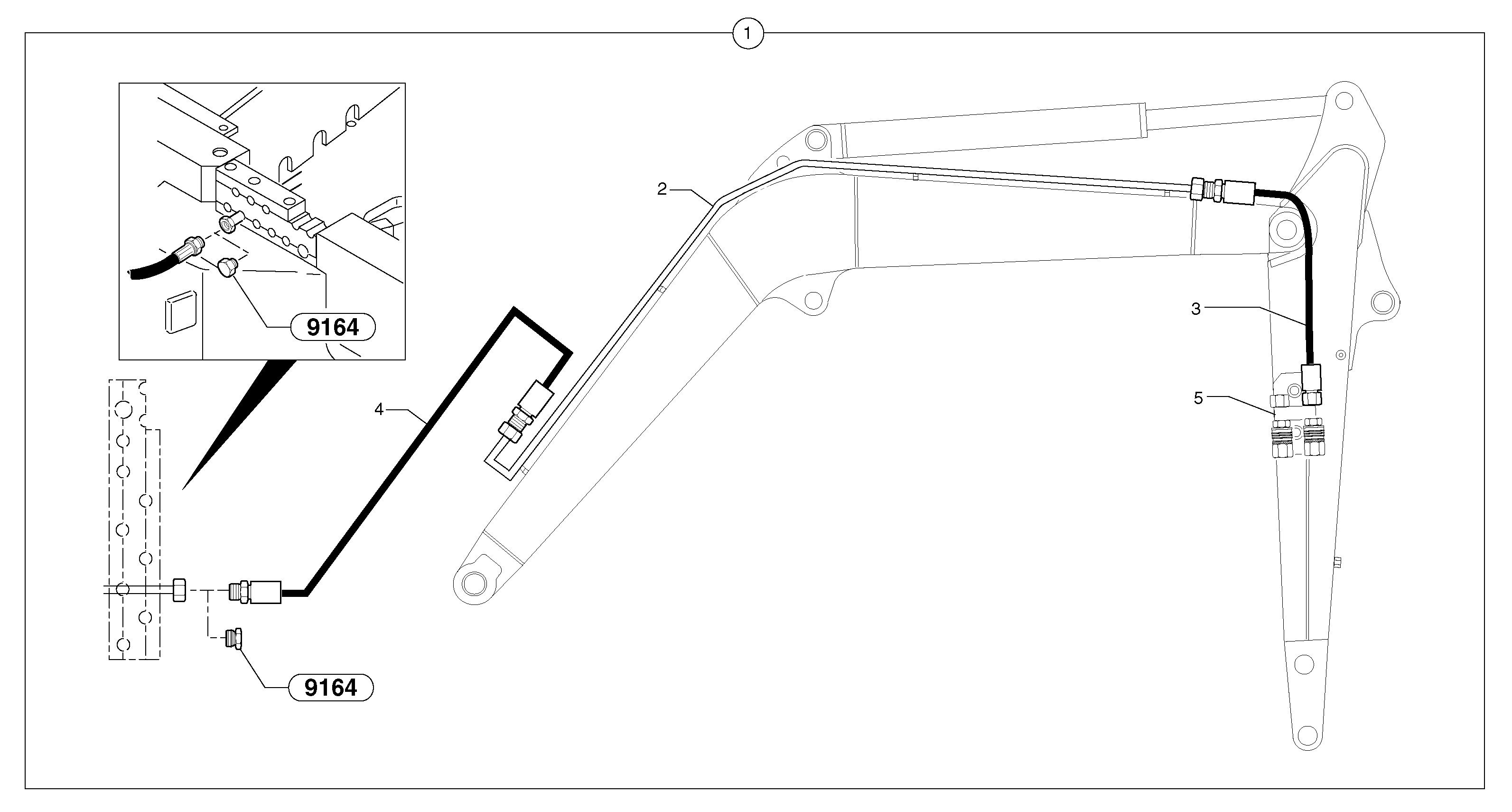 Hydraulic circuit ( double-acting ) — volvo parts diagram