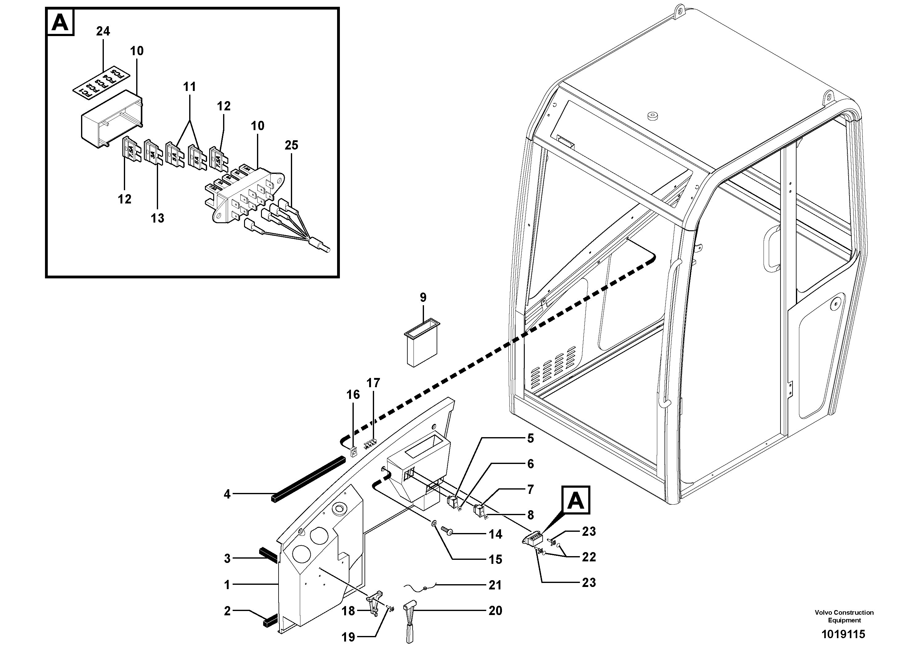 Cab : console — volvo parts diagram