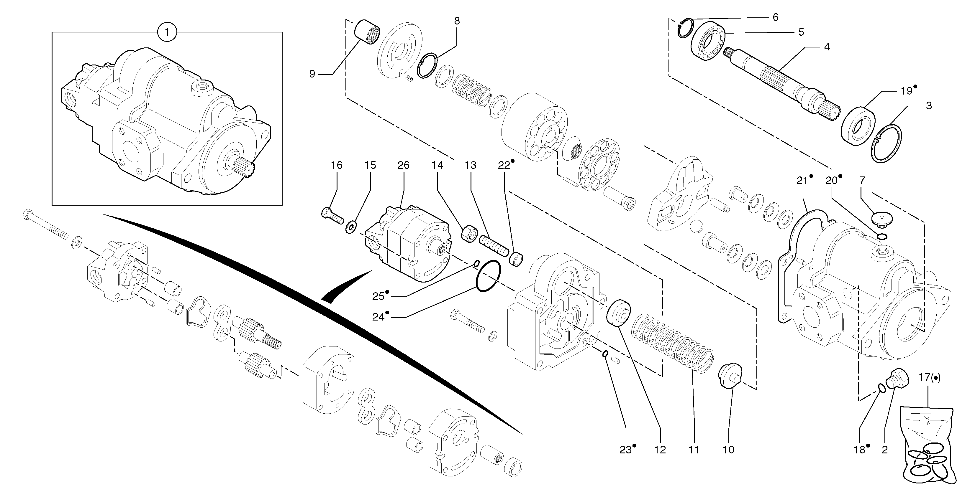 Hydraulic pump — volvo parts diagram