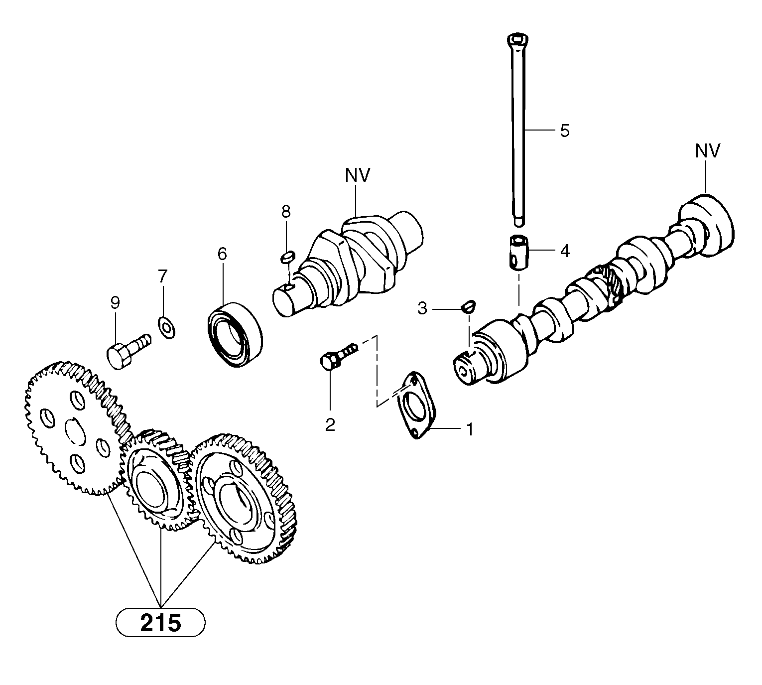 Camshaft — volvo parts diagram