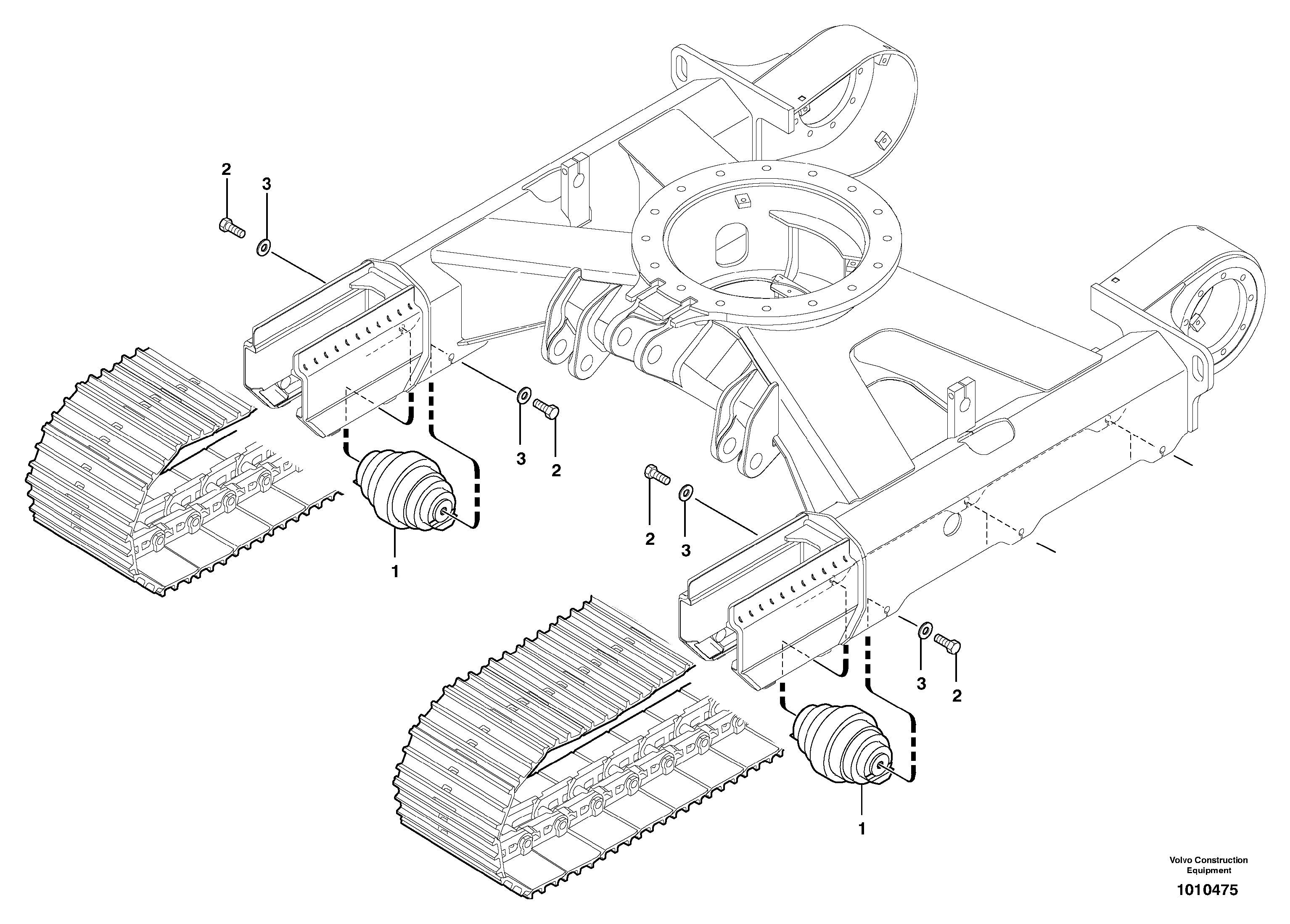 Lower roller ( steel tracks ) — volvo parts diagram
