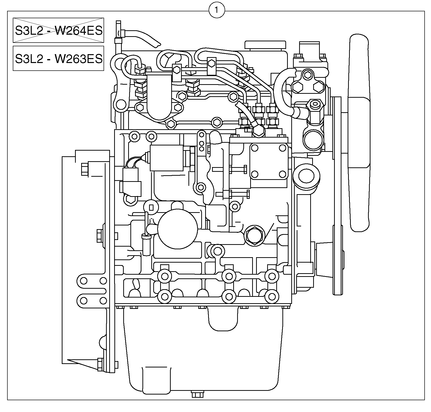 Engine  S3L2-W263ES — volvo parts diagram